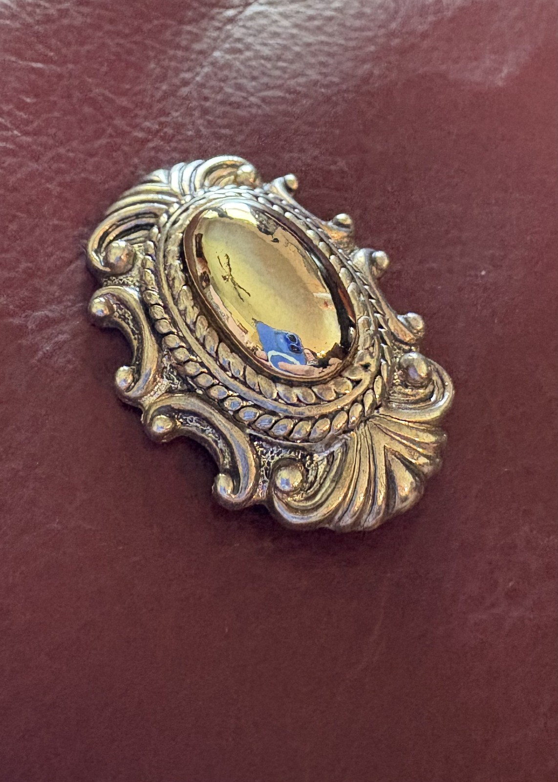 Vintage 1980s Baroque Scroll Silver Tone Medallion Earring Coponent for Crafts
