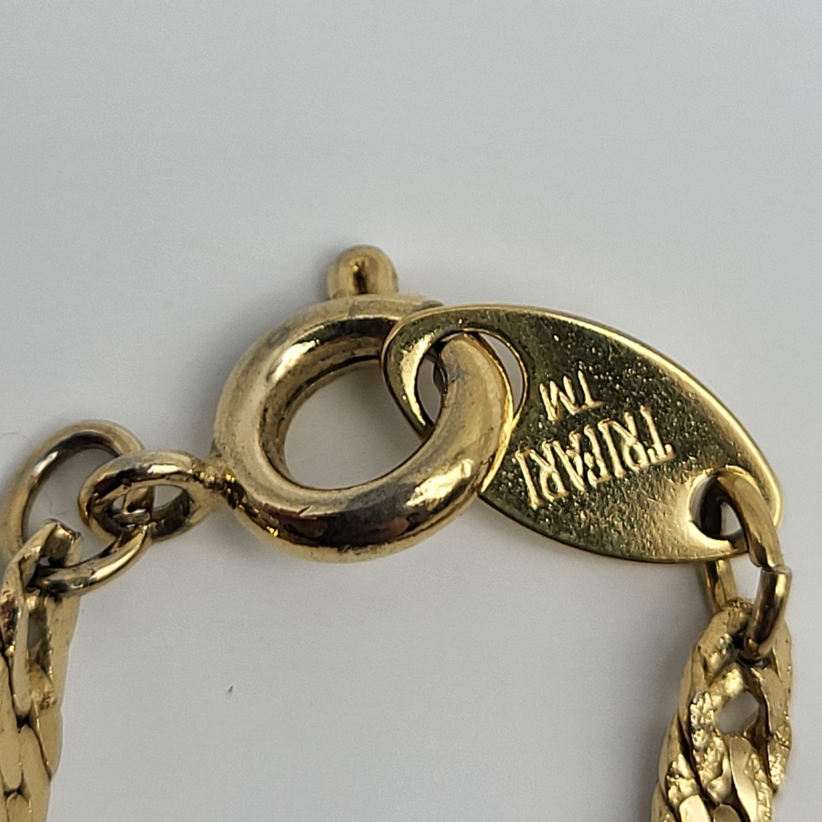 Vintage Trifari Gold Plated Simple Chain Necklace MCM Minimalist