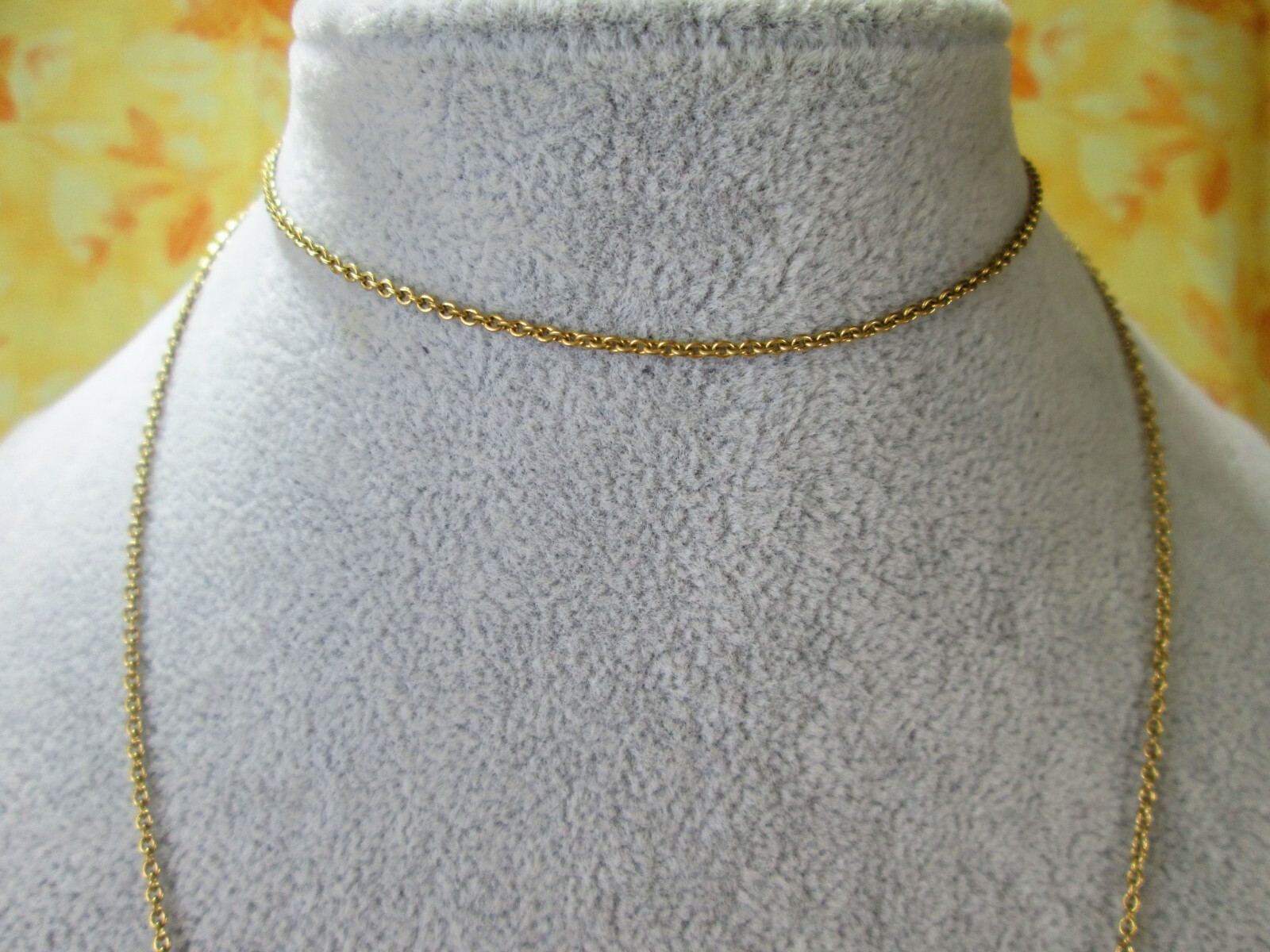 Vintage Ball Slide Bolo Lariat Necklace Gold Tone 34″ Adjustable / Beaded / Y