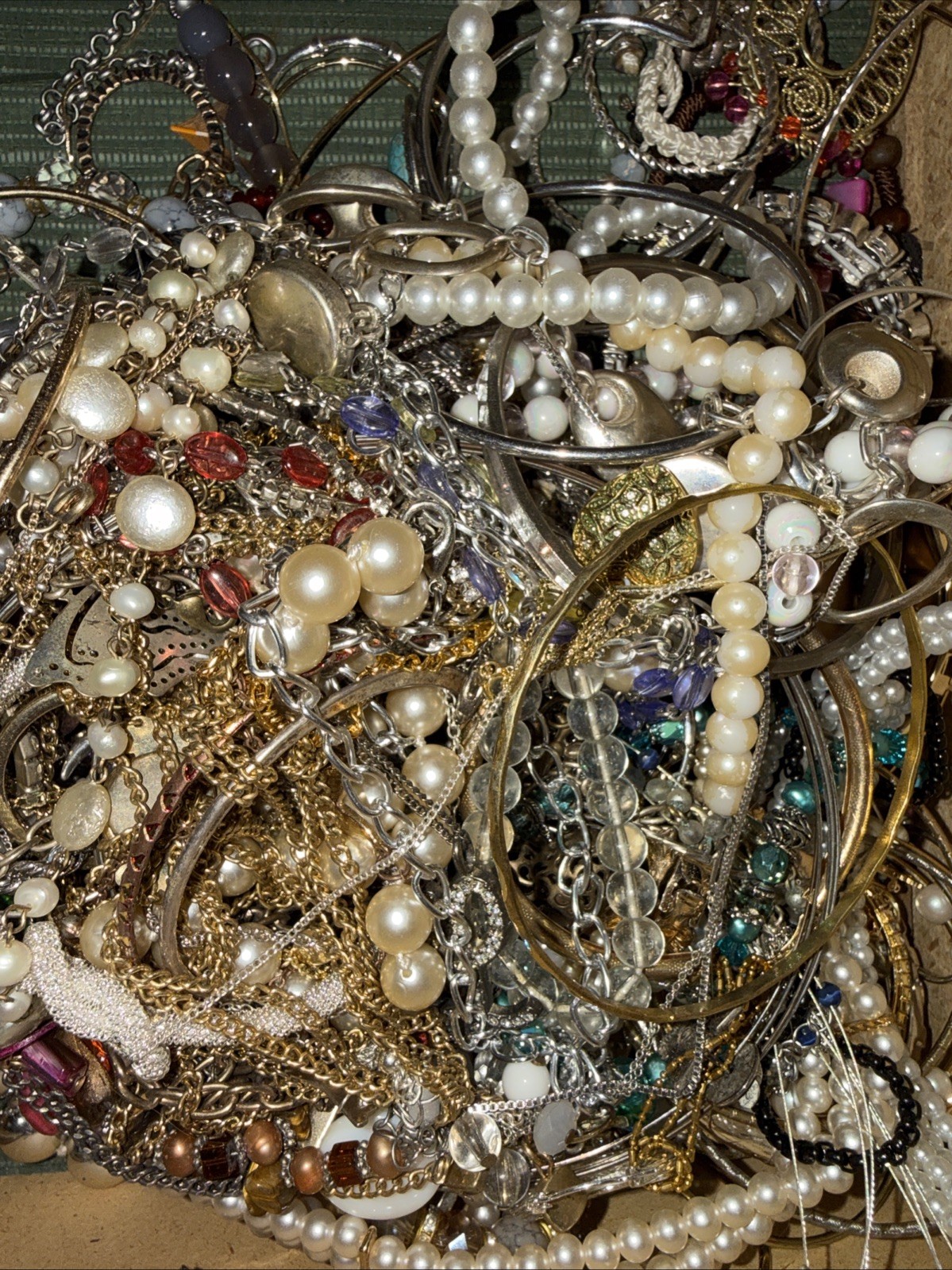 Unsearched Jewelry Lot VTG Vintage to Modern- PRICED PER POUND.