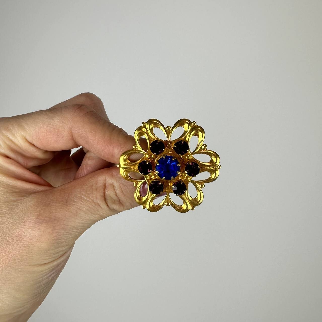 Czech Republic Vintage brooch – USSR jewelry – soviet gilding 3 pcs