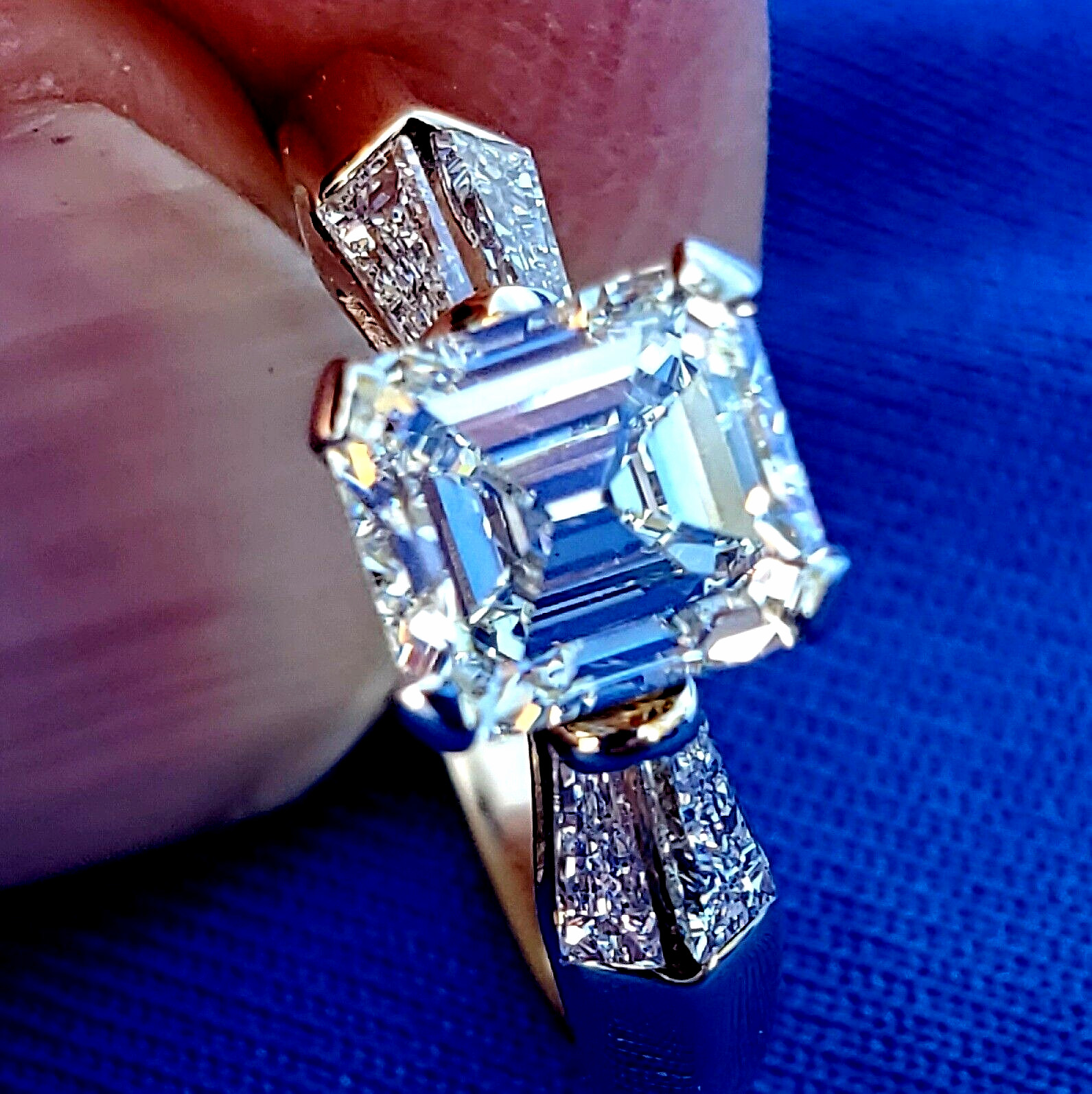 Original EARTH MINED DIAMOND Deco Engagement Ring Vintage Style Solitaire 14K