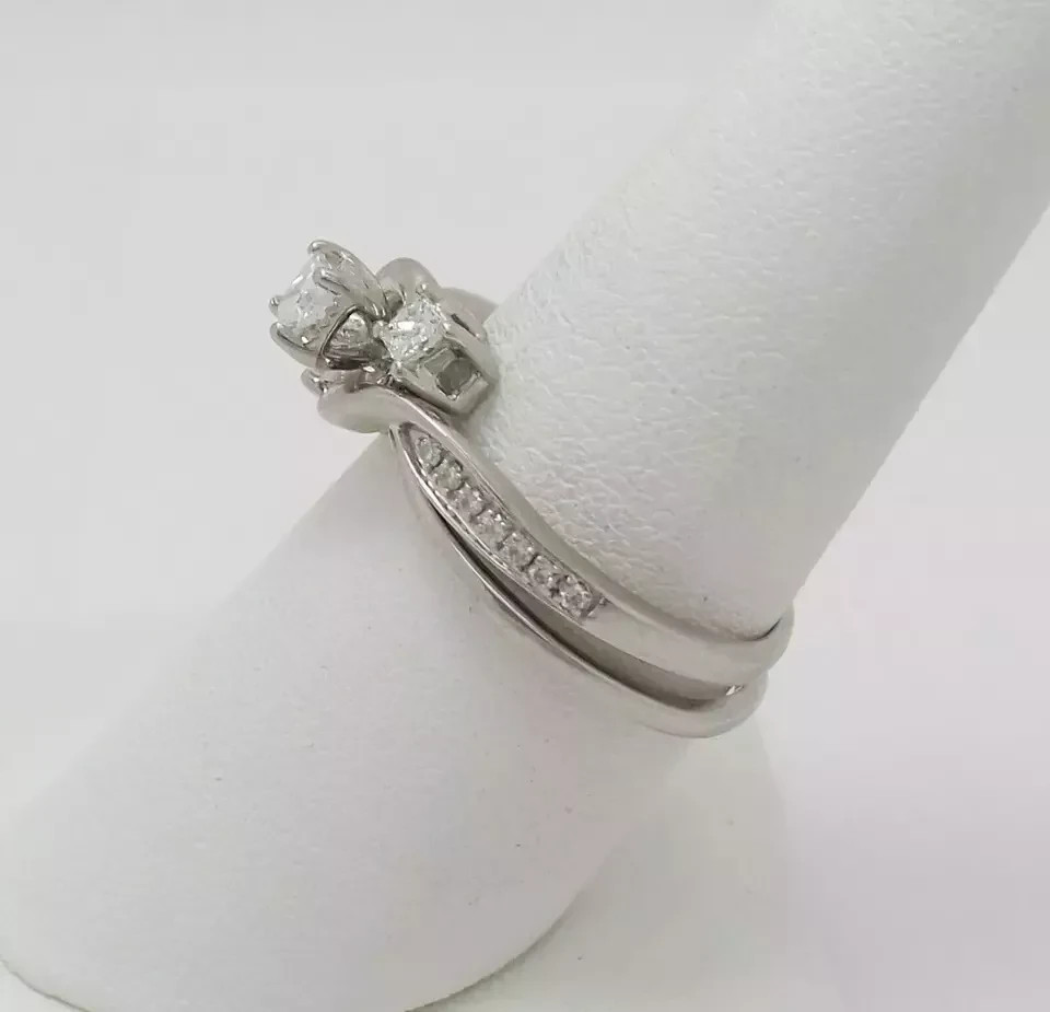 2Ct Princess Cut Lab Created Diamond Three-Stone Proposal Ring 14K White Gold FN