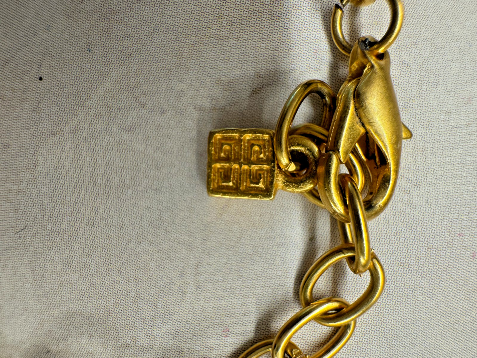 Vintage Givenchy Gold-Tone & Turquoise Beaded Choker Necklace 14”
