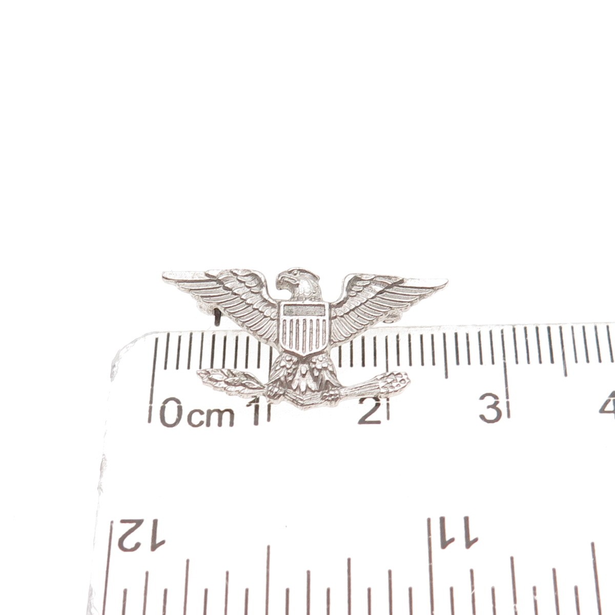 Amico 925 Sterling Silver Antique WWII US Army Colonel Eagle Pin Brooch