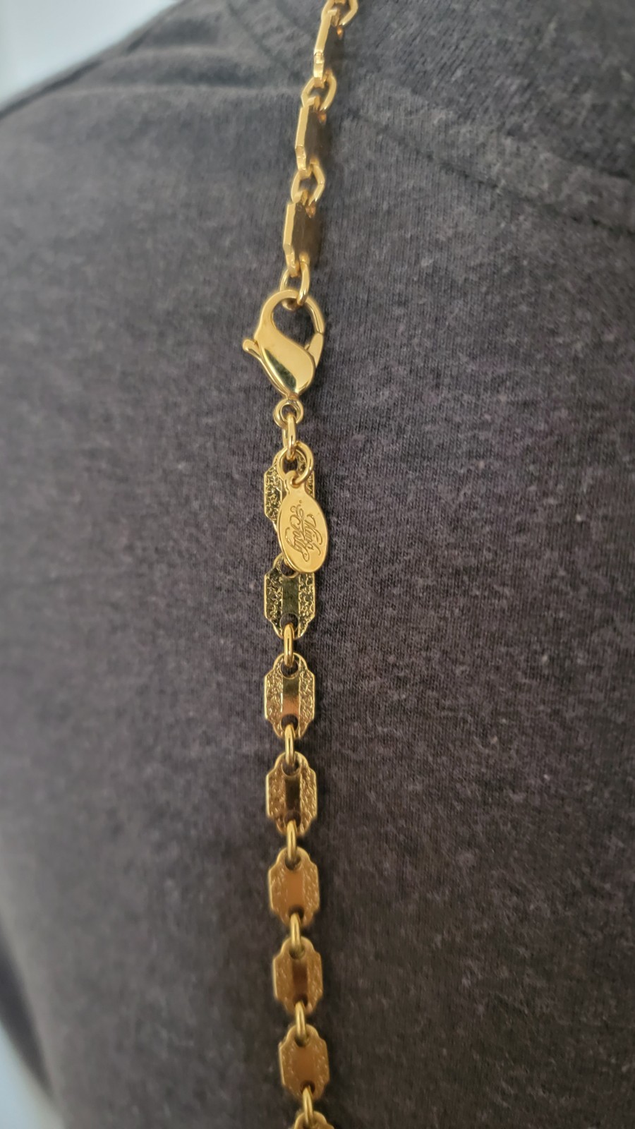 vintage Kirk Folly cupid secrets angels rings necklace 16″ long