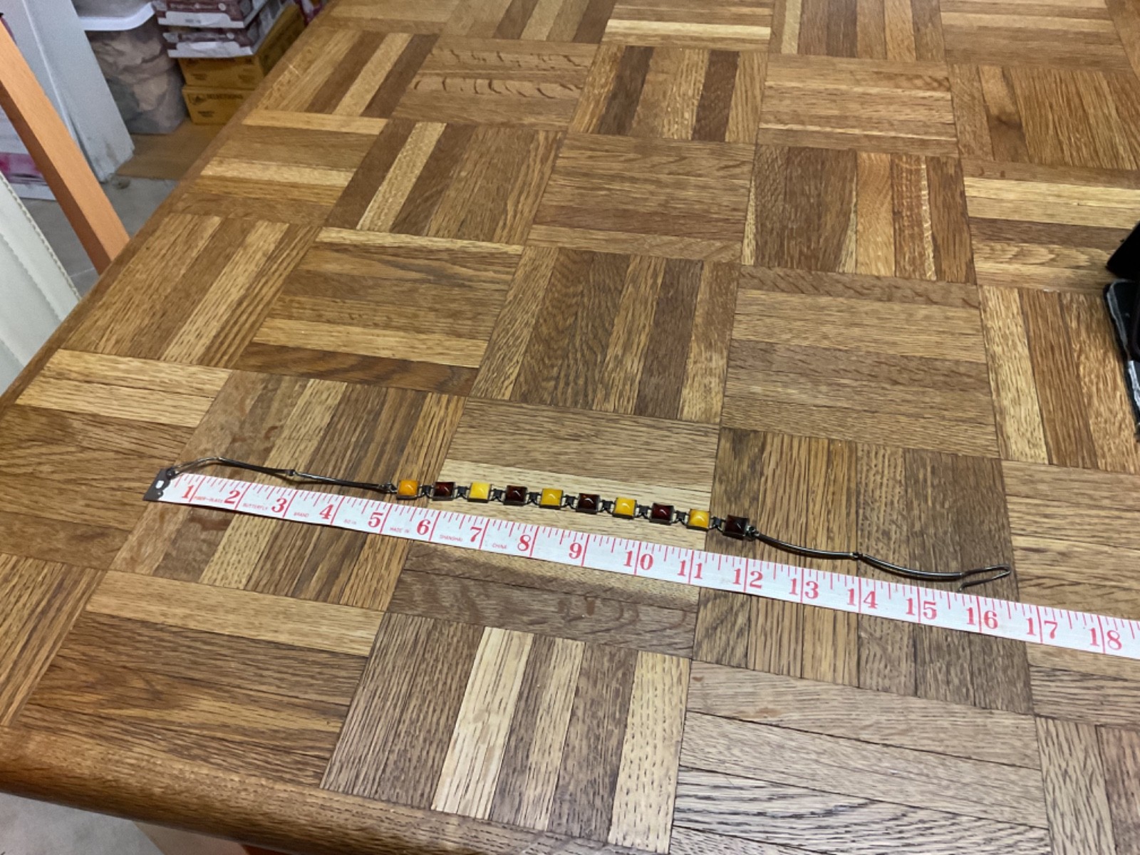 Vintage Polish Baltic Amber Necklace Sterling Silver 925 Mid Century Modern