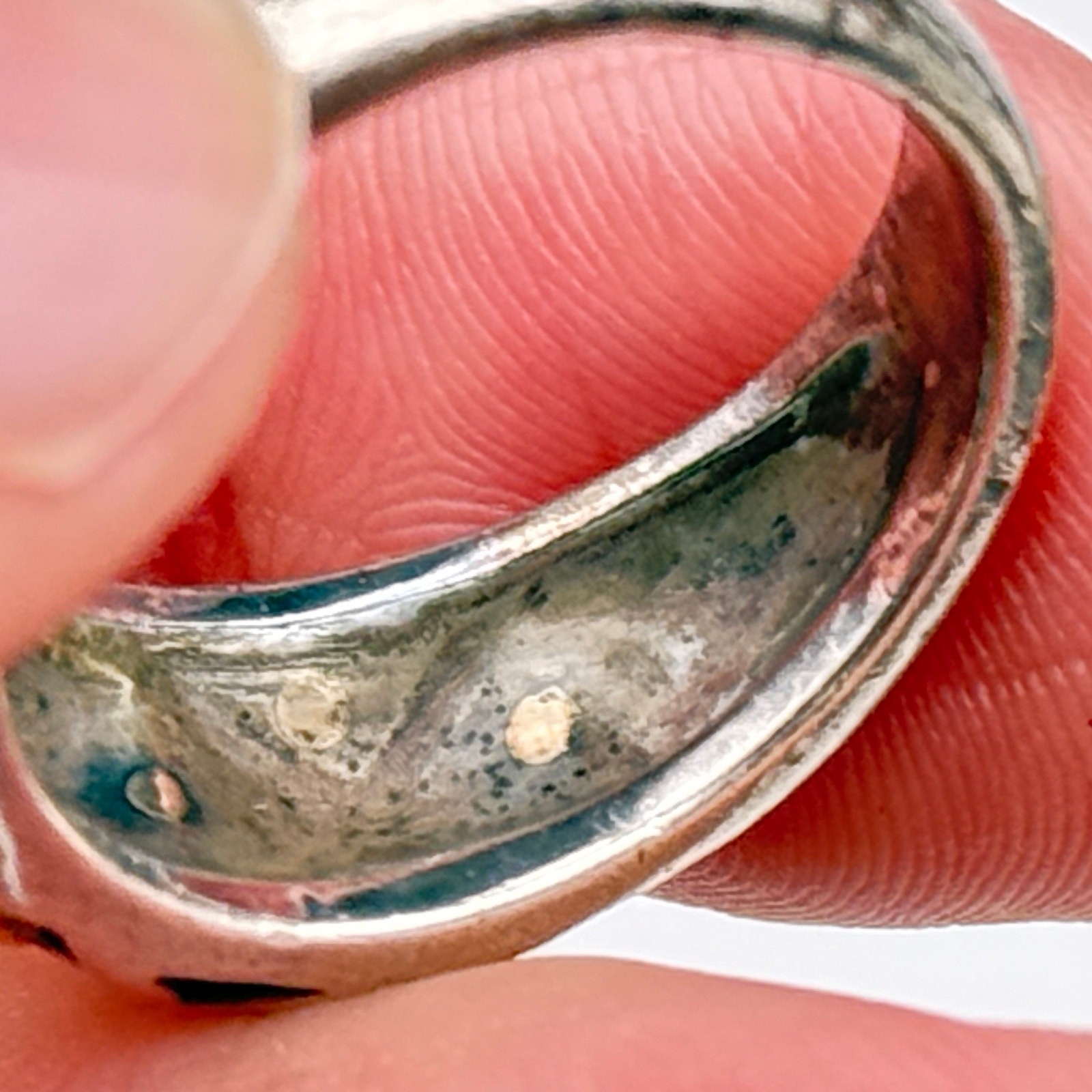 Vintage James Avery 14K Gold Sterling Silver Ring Size 6.75