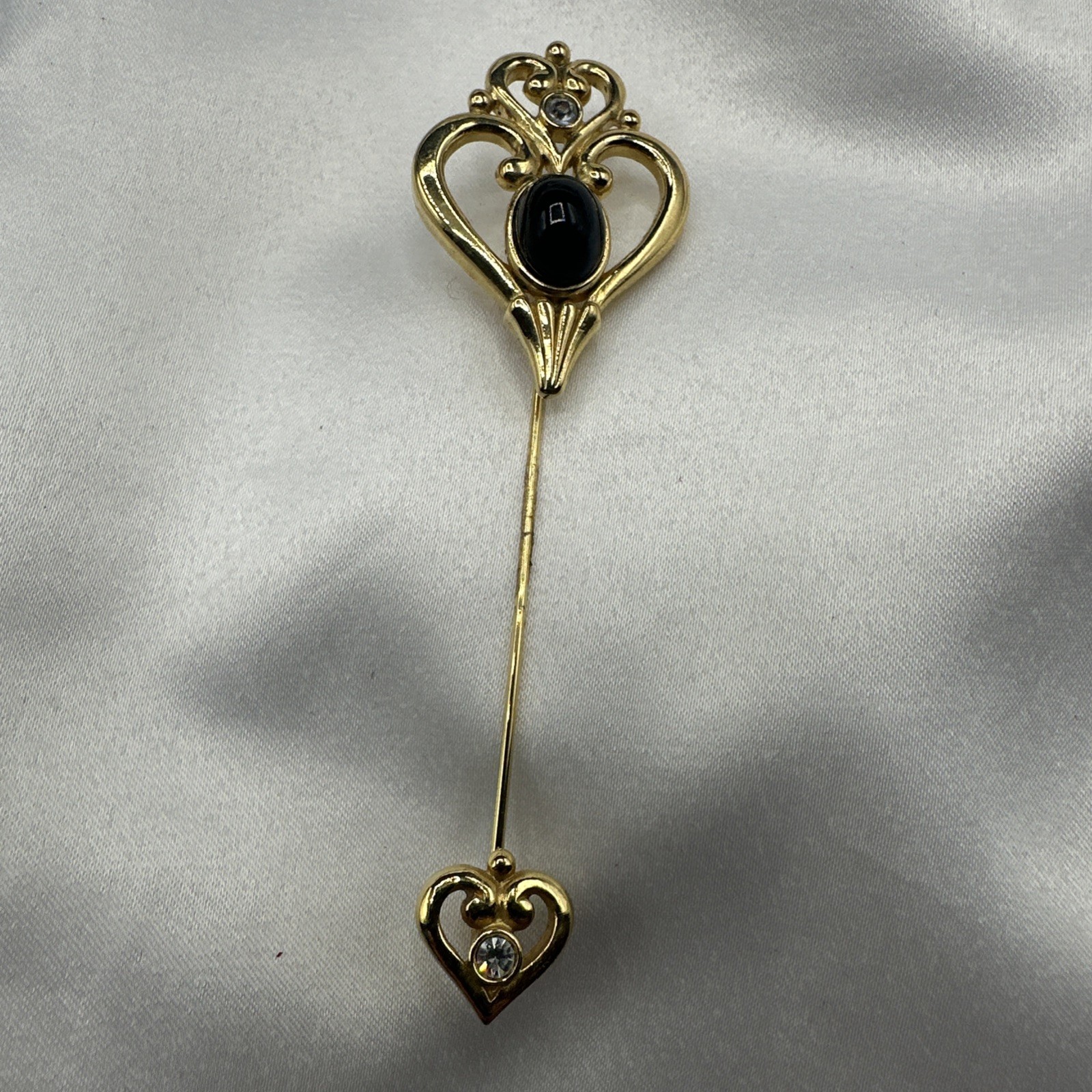 Three Mixed Vtg Gold Toned Brooches and One Pon.See pics.