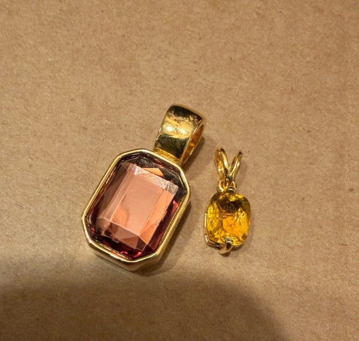 Lot of 2 Vintage Joan Rivers Necklace Pendants