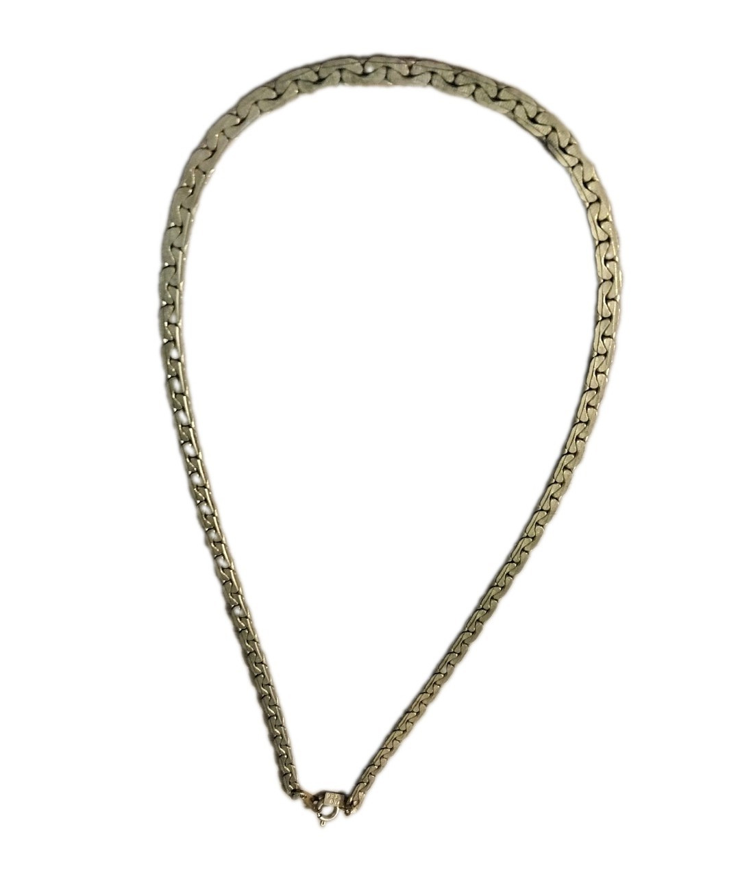 Vintage Gold-Filled Curb Chain Necklace 18 in Spring Ring Closure No Stone