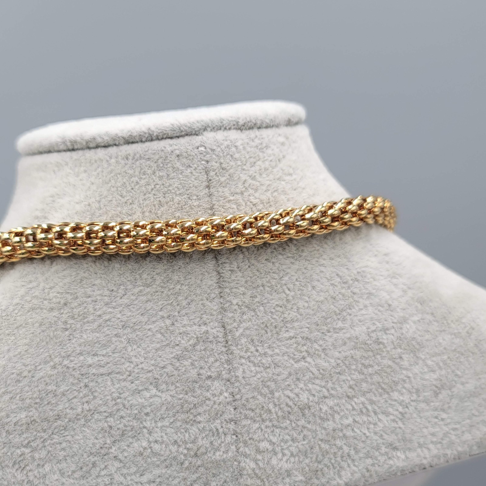 Vintage Signed Snake Collar Necklace Made in Italy Unknown Signature 20″