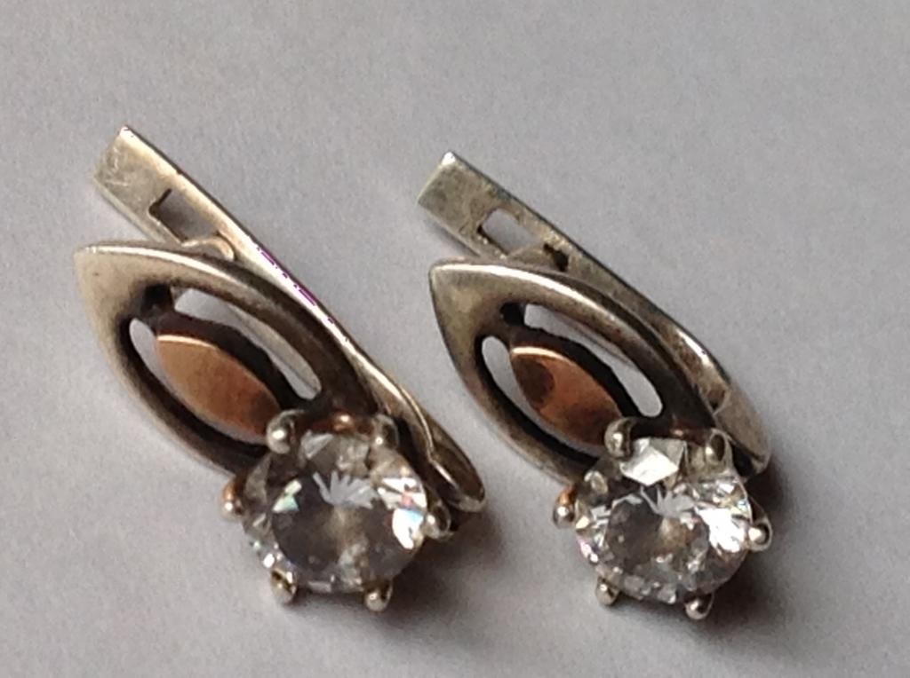 Silver earrings, USSR vintage, Sterling 925 Women’s jewelry, gift 94 e