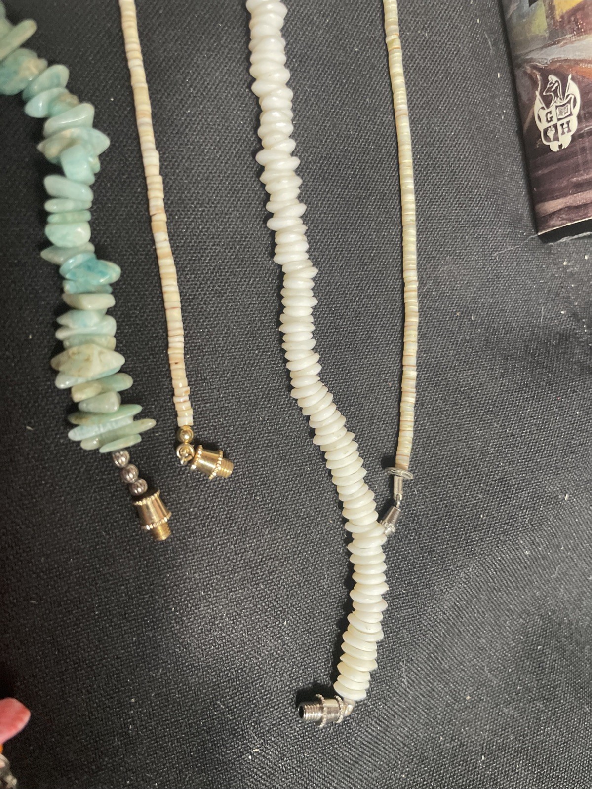 Vintage Shell Stone Strand Necklaces Mixed Lot of 5 Multicolor Unisex Adults 18”
