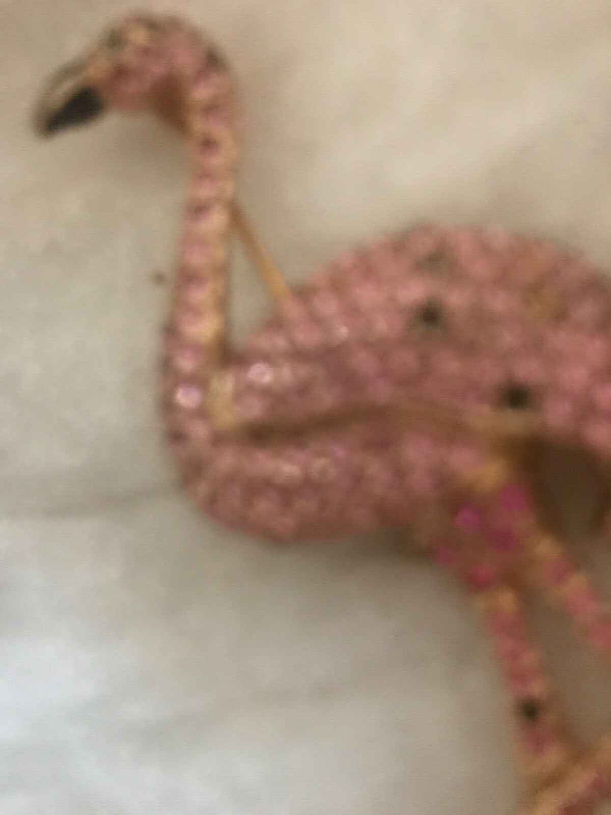 Rhinestone jewelry-neat ostrich pin Pink stones. Cute for any occasion-as is
