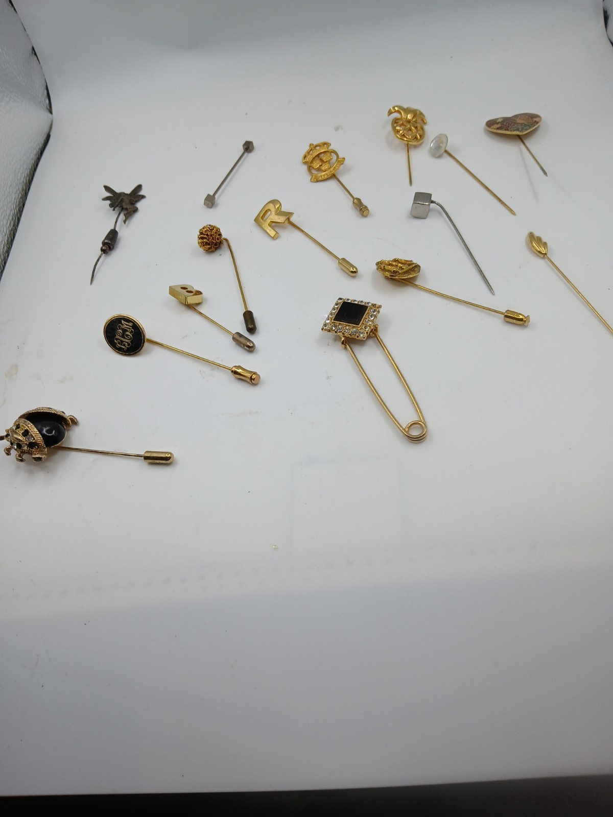 Wholesale Lot of Assorted Vintage Hat Pins. Lady Bug. Rhinestones and More