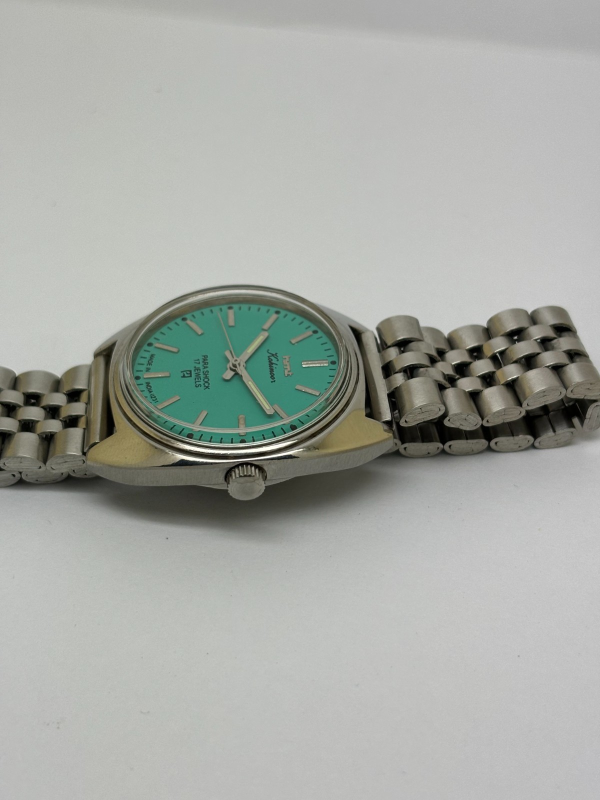 Vintage HMT Kohinoor Blue Dial Mechanical hand Winding Transparent Back Case