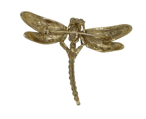 Fancy Dragonfly Crystal Rhinestones Brooch Pin USA Seller