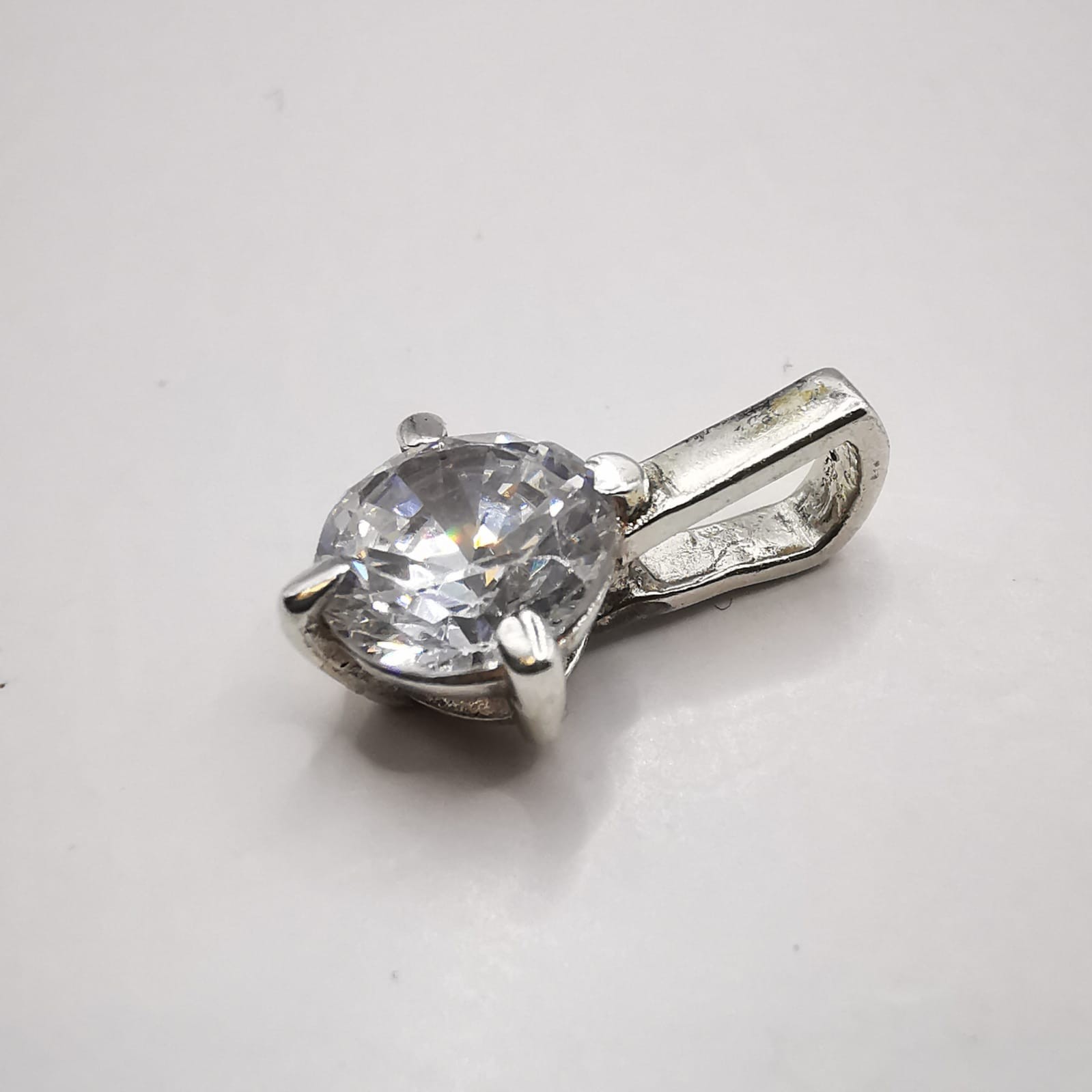 Vintage Elegant Pendant made of 925 silver,handmade, Zircon 1.74g