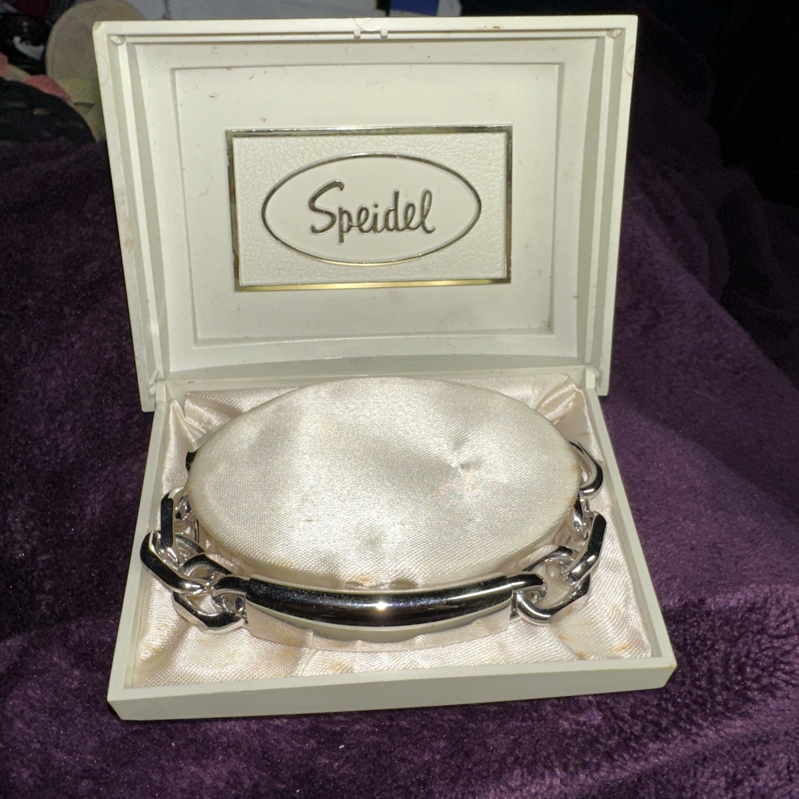 Vintage Brand New Speidel USA Stainless Steel ID Bracelet 6.75″ NOT ENGRAVED