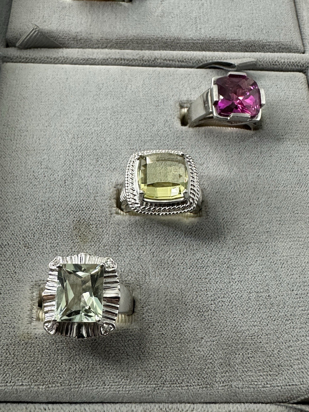 13 New Vintage Rings Resellers Mixed Lot- Various Gem Stones 925 Sterling Silver