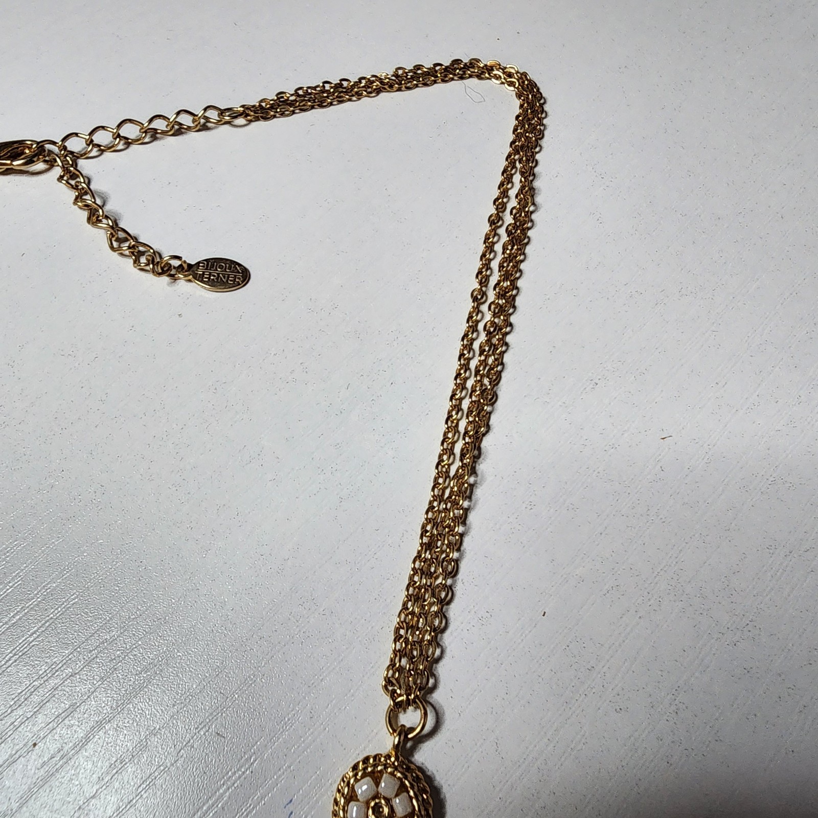 Vintage Bijoux Terner Gold Tone Necklace Multi Strand Dangle Tassel Beads Signed
