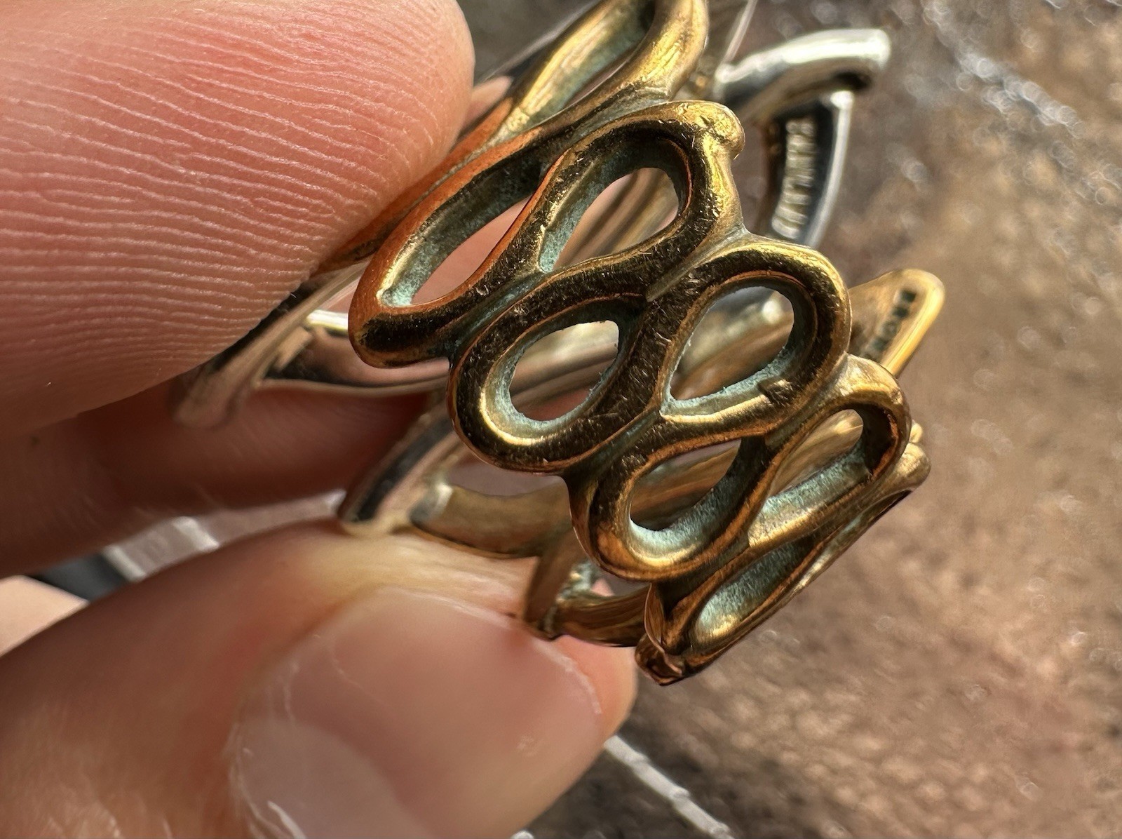 STUNNING RLM ROBERT LEE MORRIS STERLING BRONZE BOLD RING SIZE 6 See Pictures