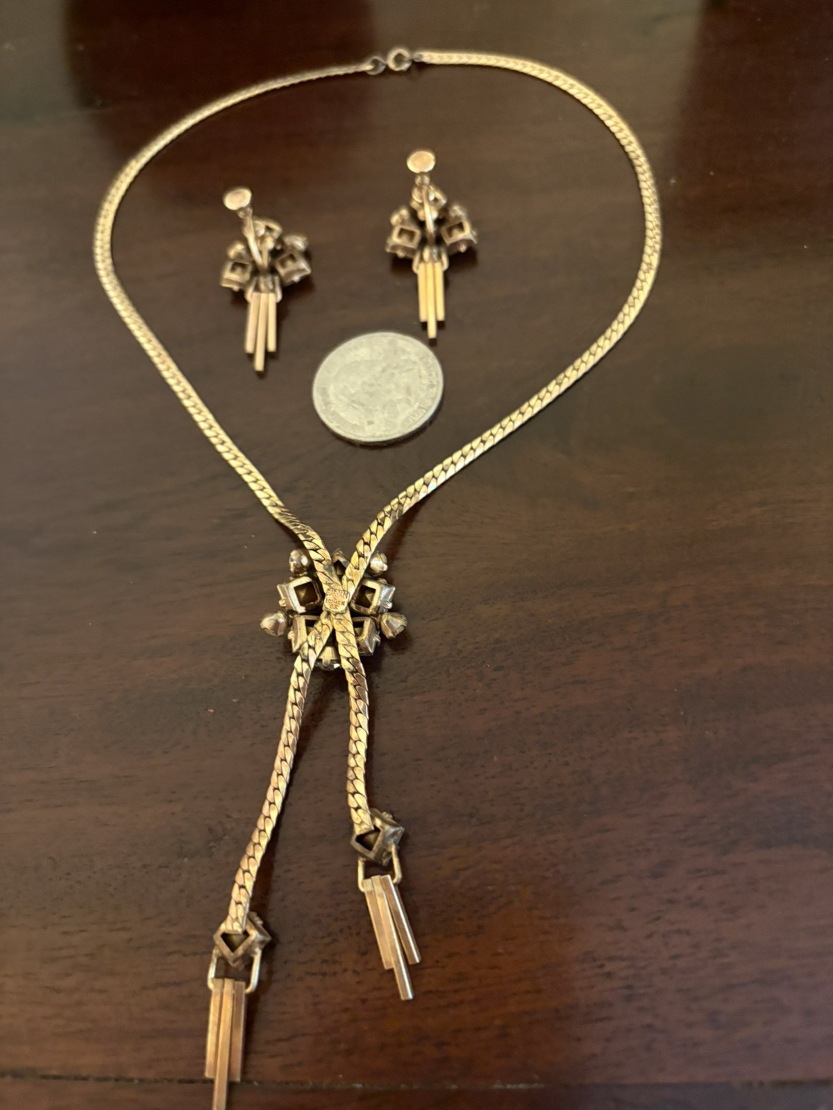 Bar Jam 12k Gold Filled Necklace and Earrings