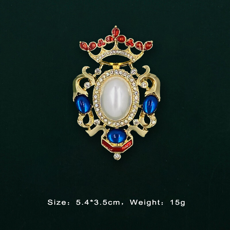 Women Noble Vintage Enamel Flower Brooch Unisex Antique Jewelry Accessories Gift