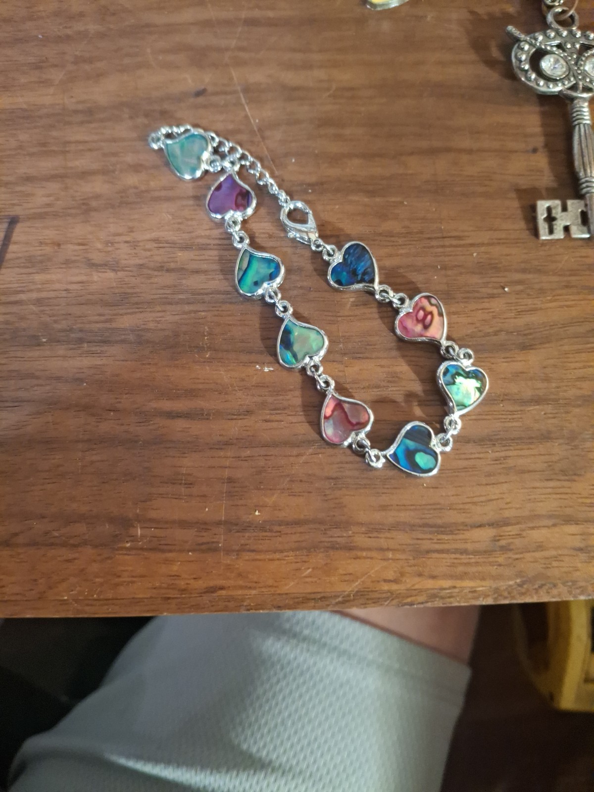 JEWELRY NECKLACES 17PC. HEART BRACELET AND DIAMOND EARRINGS. SEE PICTURES…