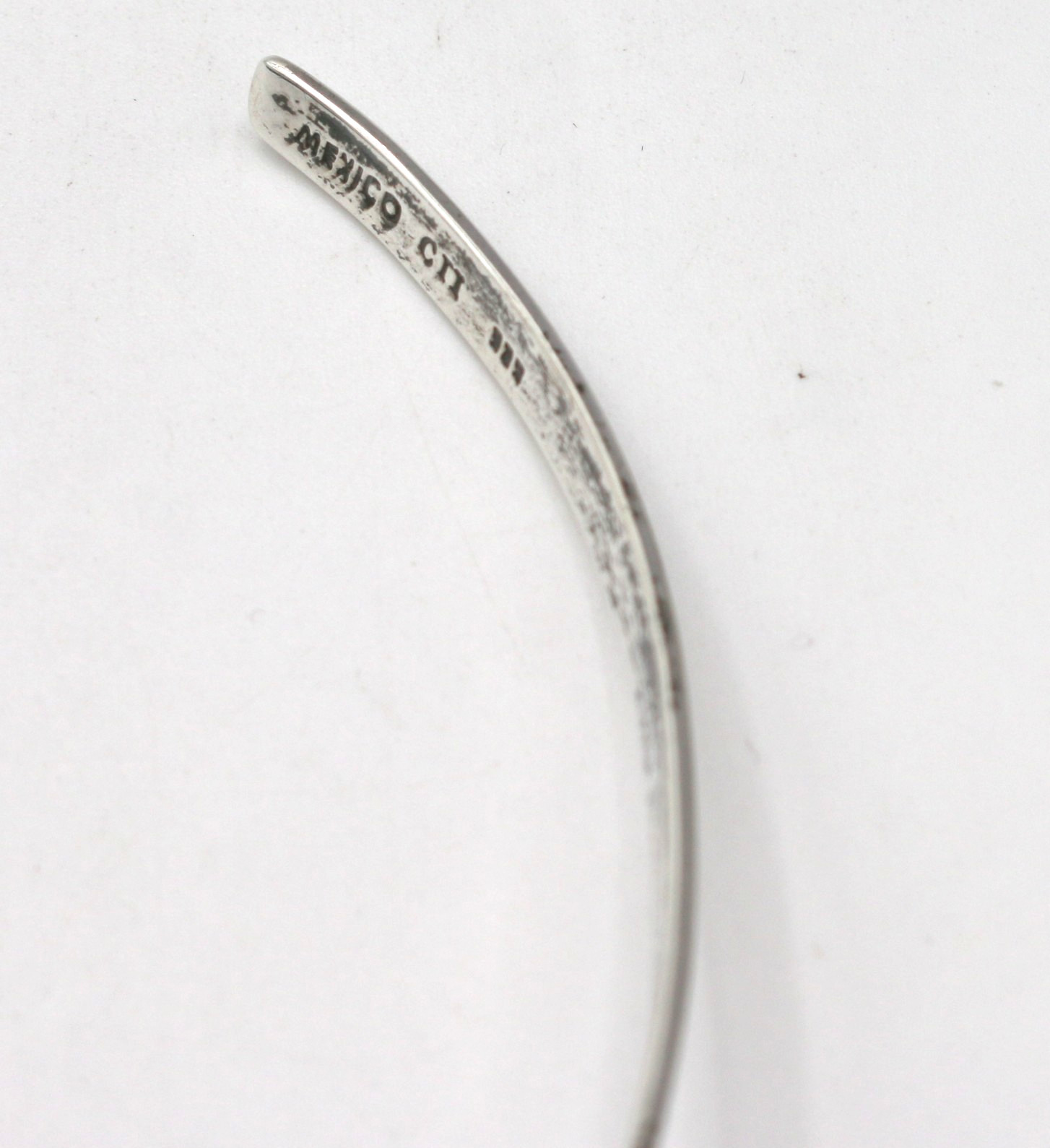 VTG CII Mexico Modernist Sterling Silver 925 Collar Neck Wire Necklace 22.06g