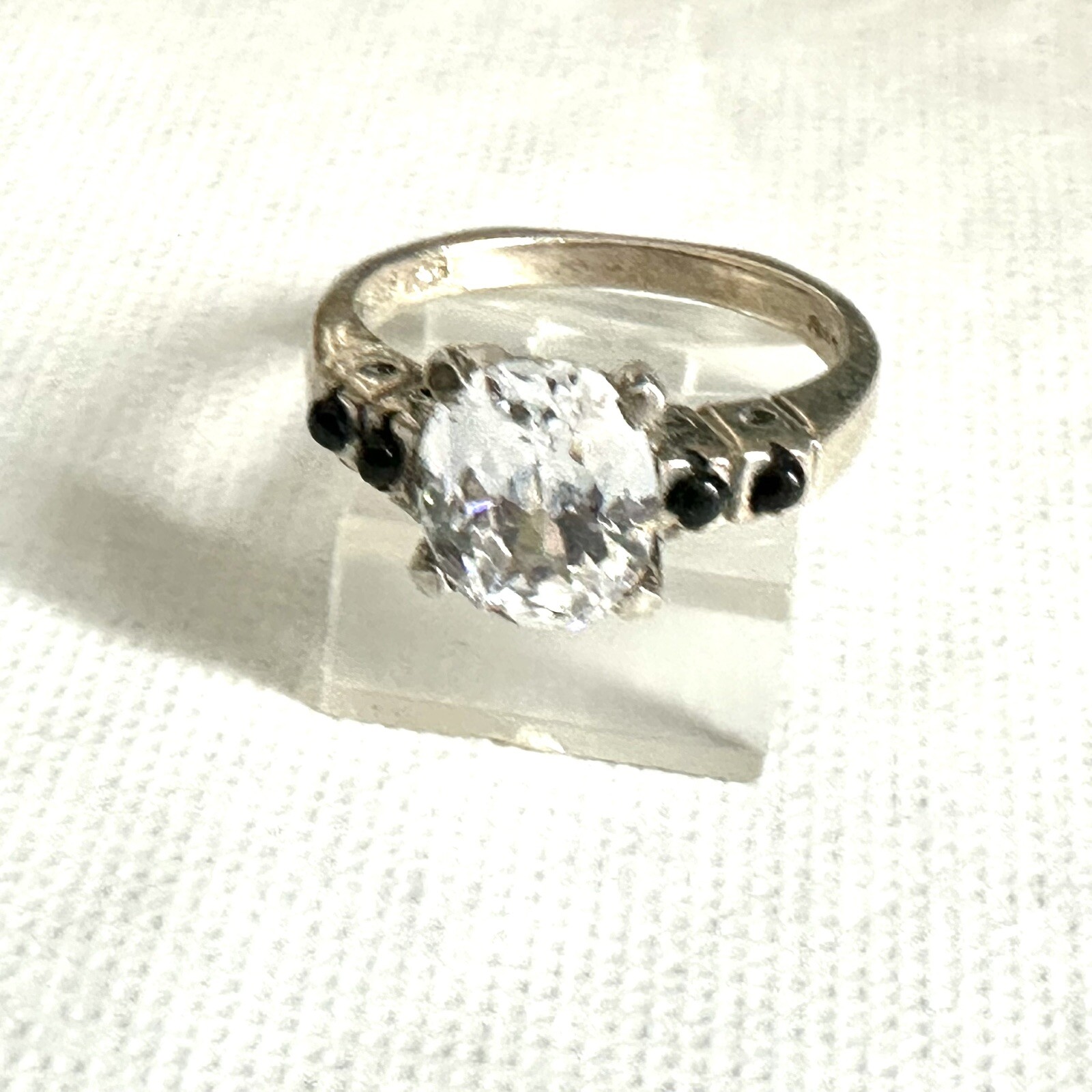 Sterling Silver 925 Wedding Band Designer CZ Bridal Engagement Band Ring