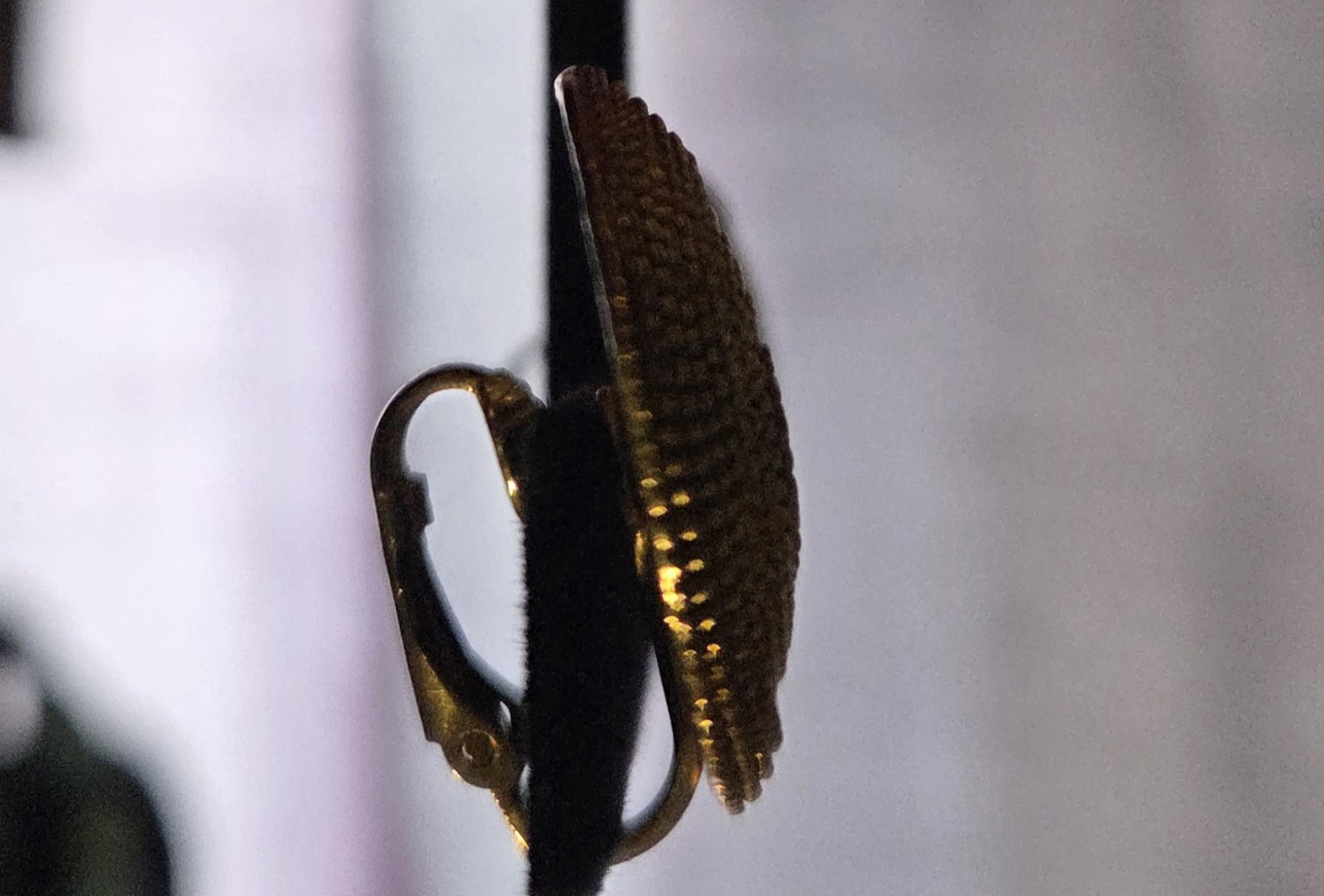 VINTAGE Gold Plated Round Shape Pair Earrings