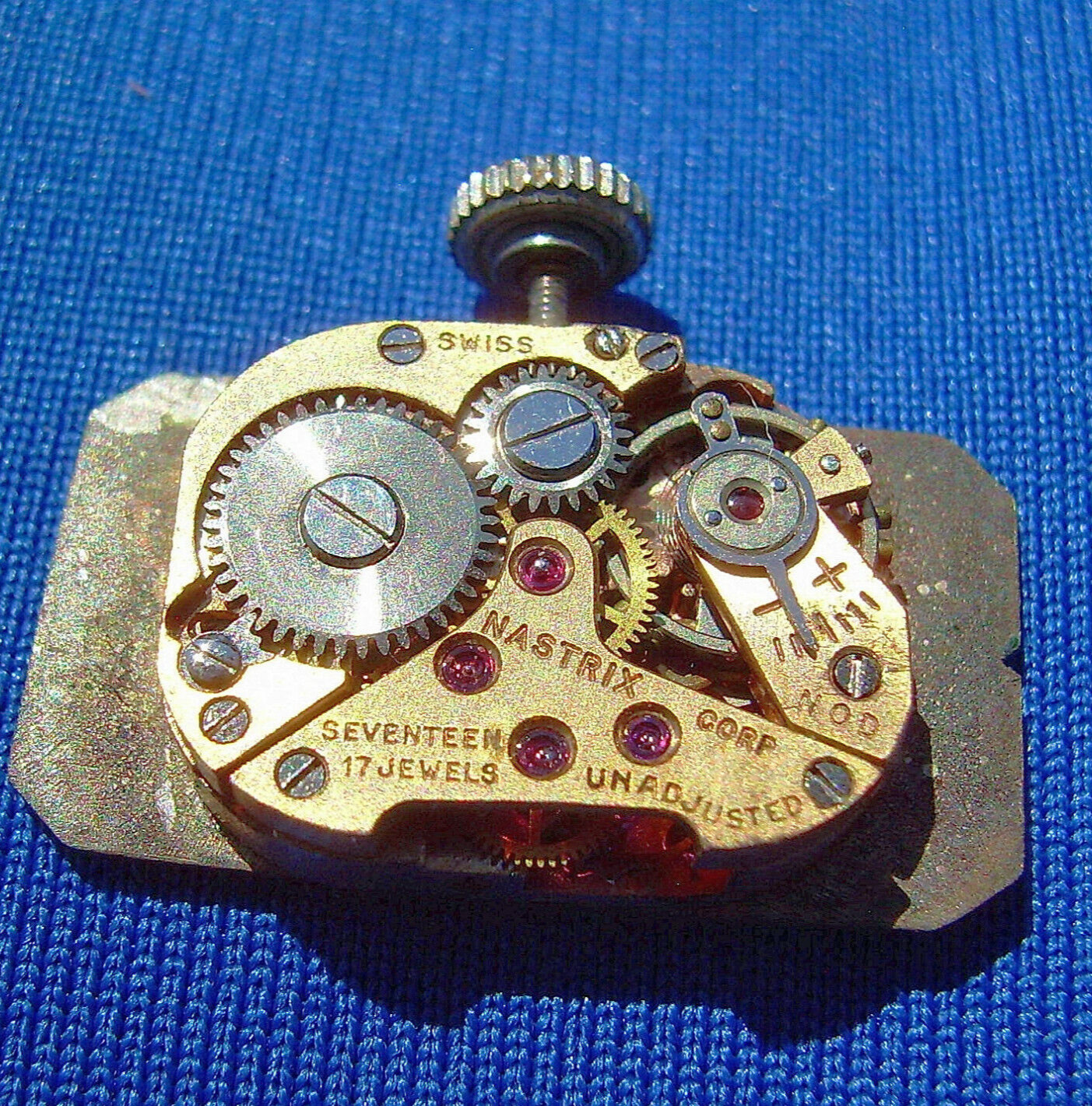 Original EARTH MINED DIAMOND Deco Sapphire Watch Antique PLATINUM Statement 1920