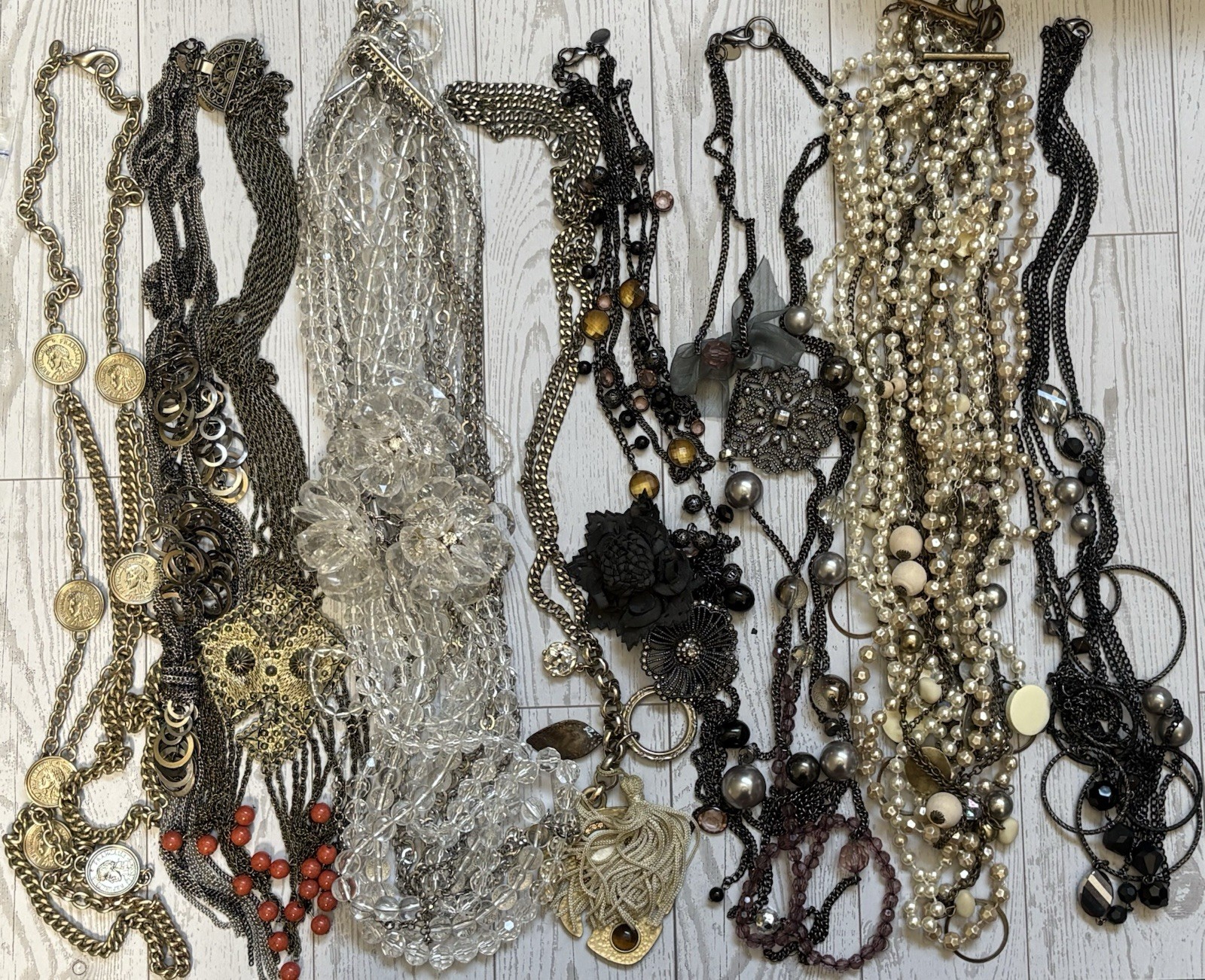 Express Fashion Necklace Lot Mixed Styles Chains Pearls Statement Boho Trendy