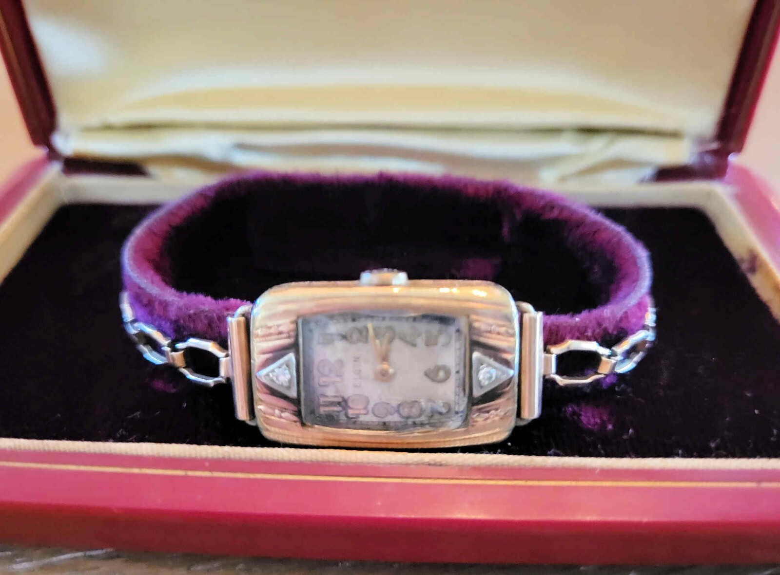 Vintage Elgin Ladies Watch “Art Deco” 1935 W/ Celluloid case