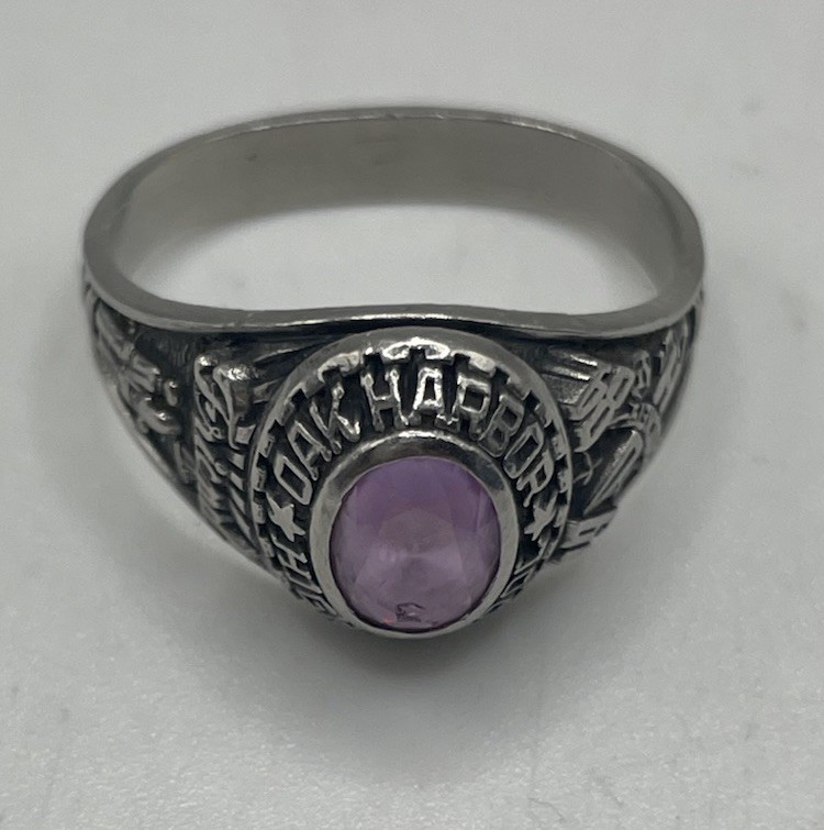 Balfour Celestrium 1984 Oak Harbor HS Class Ring Iridescent Stone Sz 9.5 Women’s