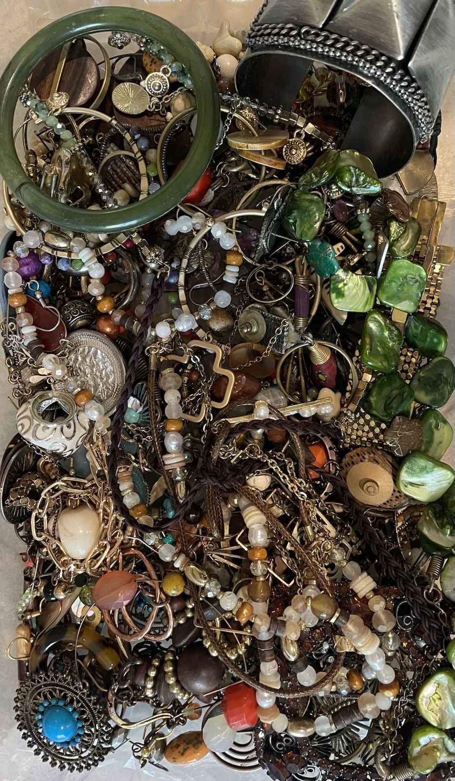 Unsearched Vintage To Modern New Junk Resell Crafts Jewelry Lot 3 Lbs