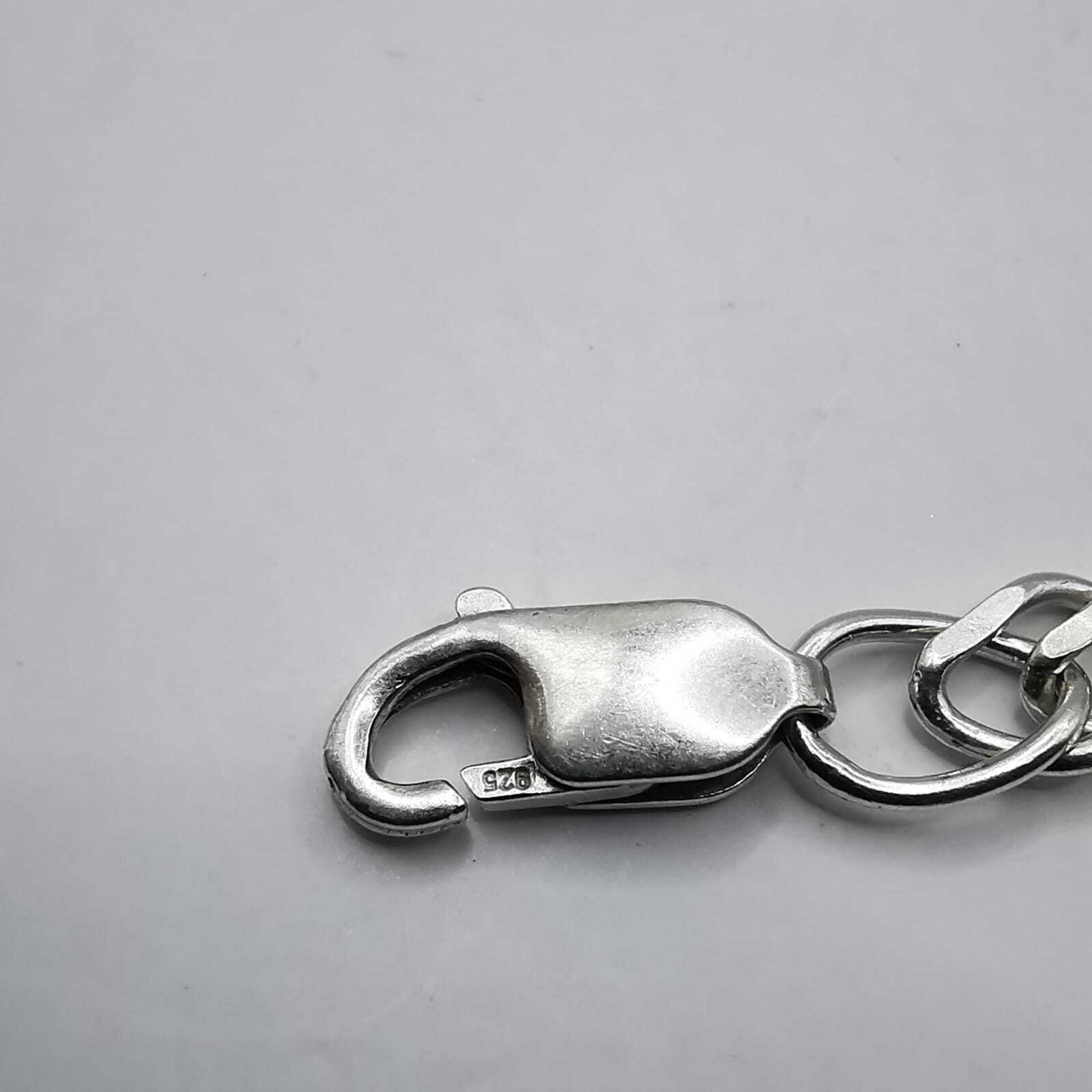Vintage 925 Sterling Silver 23.8″ Curb Chain Necklace 17.48g Unisex Adult Gift