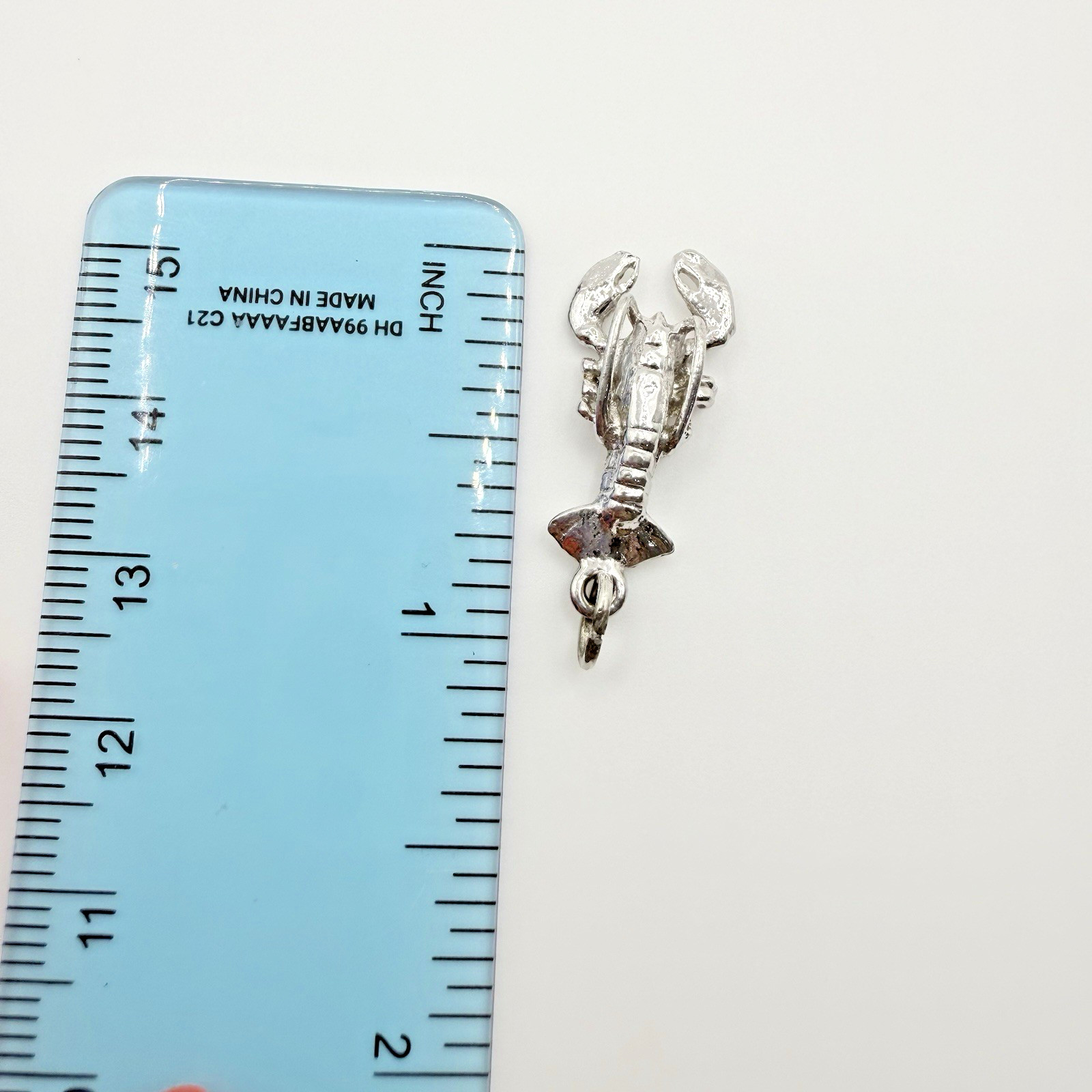 Vintage Sterling Silver Lobster Dangle Charm Sea Creatures Jewelry Accessory