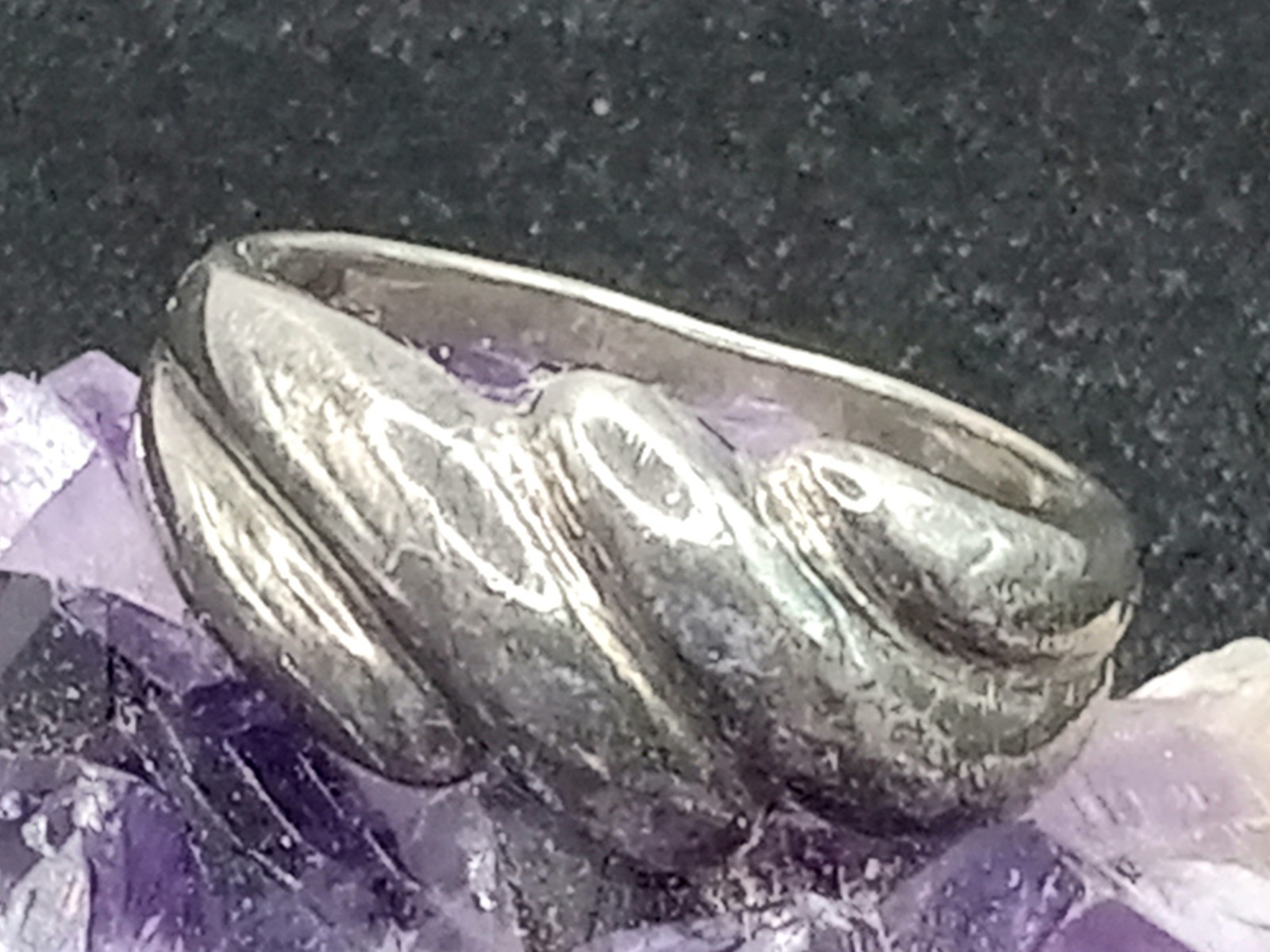 Vintage Womens Sterling Silver Ring, Size 8, Nickel Free, 1960s
