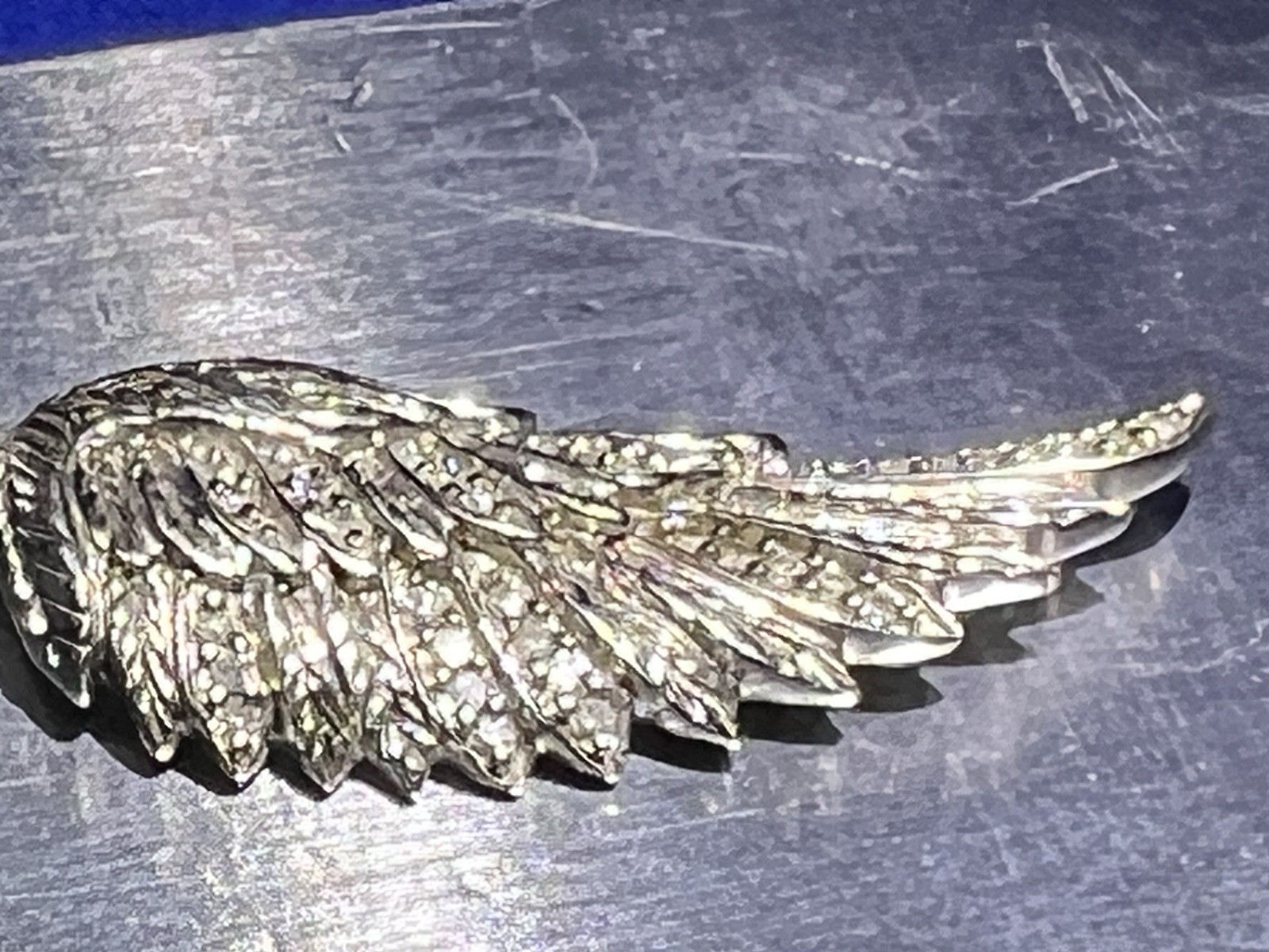 STERLING SILVER EA 925 BIRD ANGEL WING PENDANT 3.6 Grams VTG Estate US SELLER