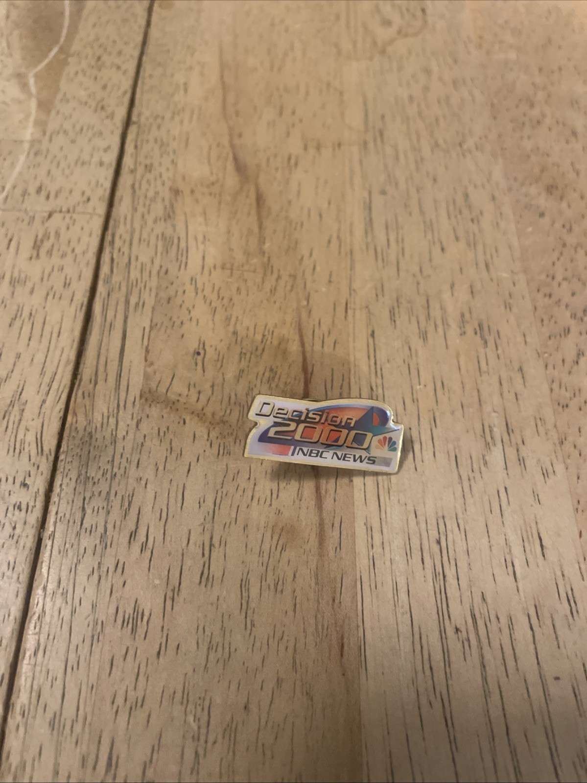 NBC News Decision 2000 MULTICOLOR Pin VGC
