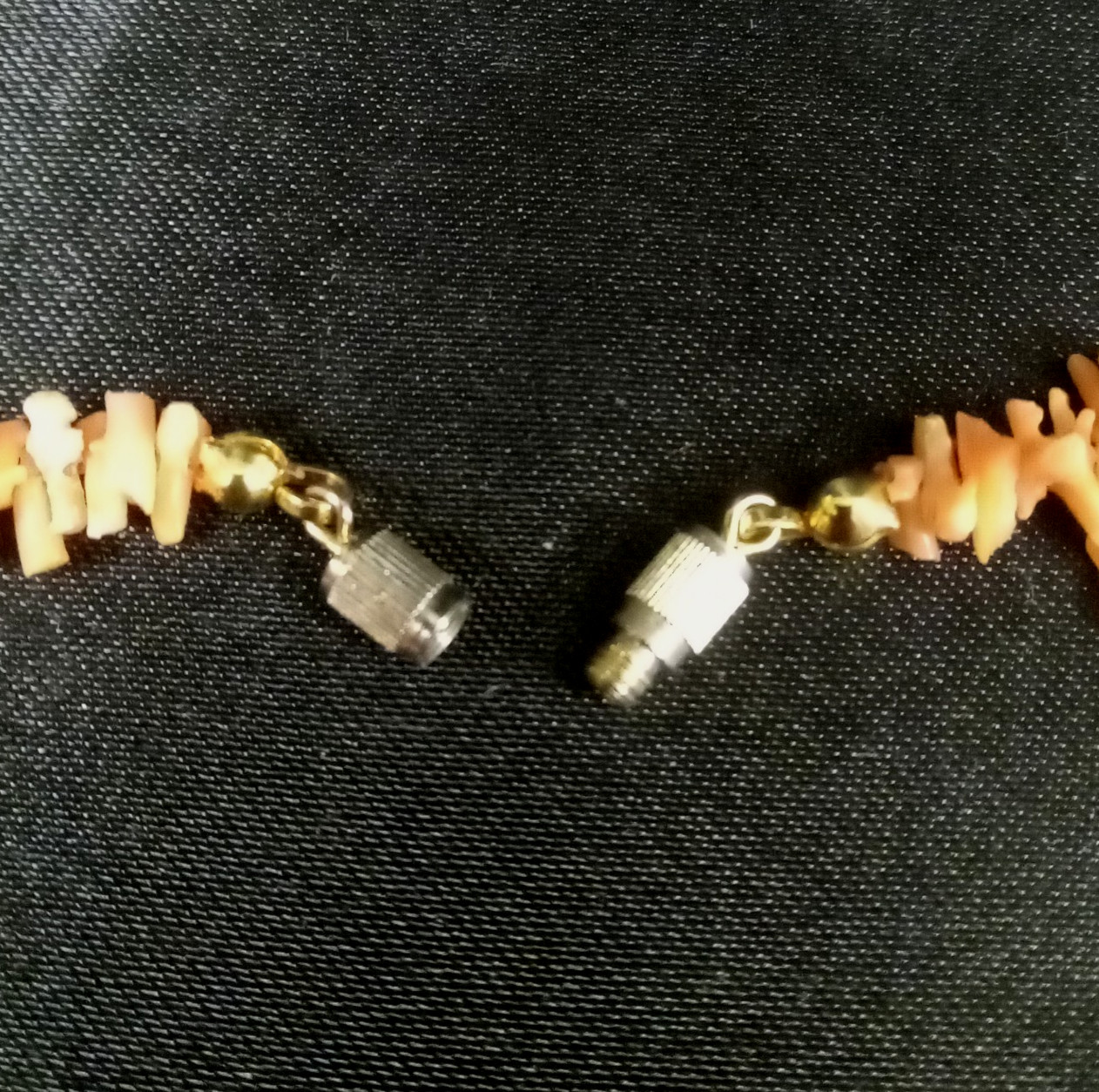 Vintage Kauai Pink Coral Branch Twist Necklace 12in Handmade Hawaii Authentic