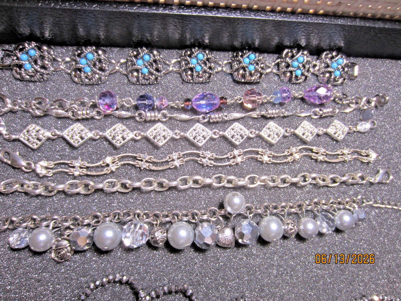 Mixed Lot ALL Bracelets Vintage/Modern Bangles Gemstone Wrap Signed Rhinestones