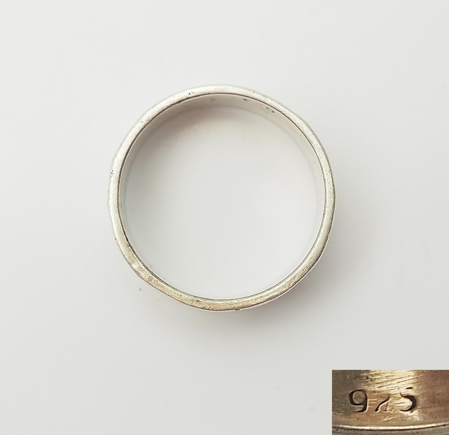 Vintage tribal design sterling silver traditional band men women ring sz 10