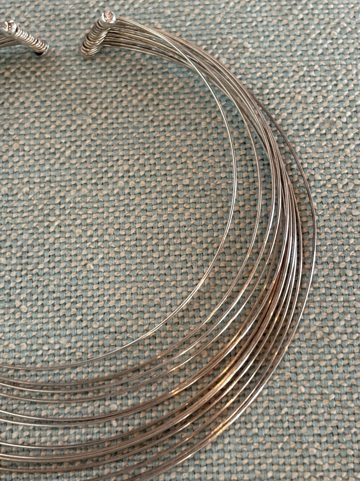 Sterling Silver Wire Choker Necklace .925