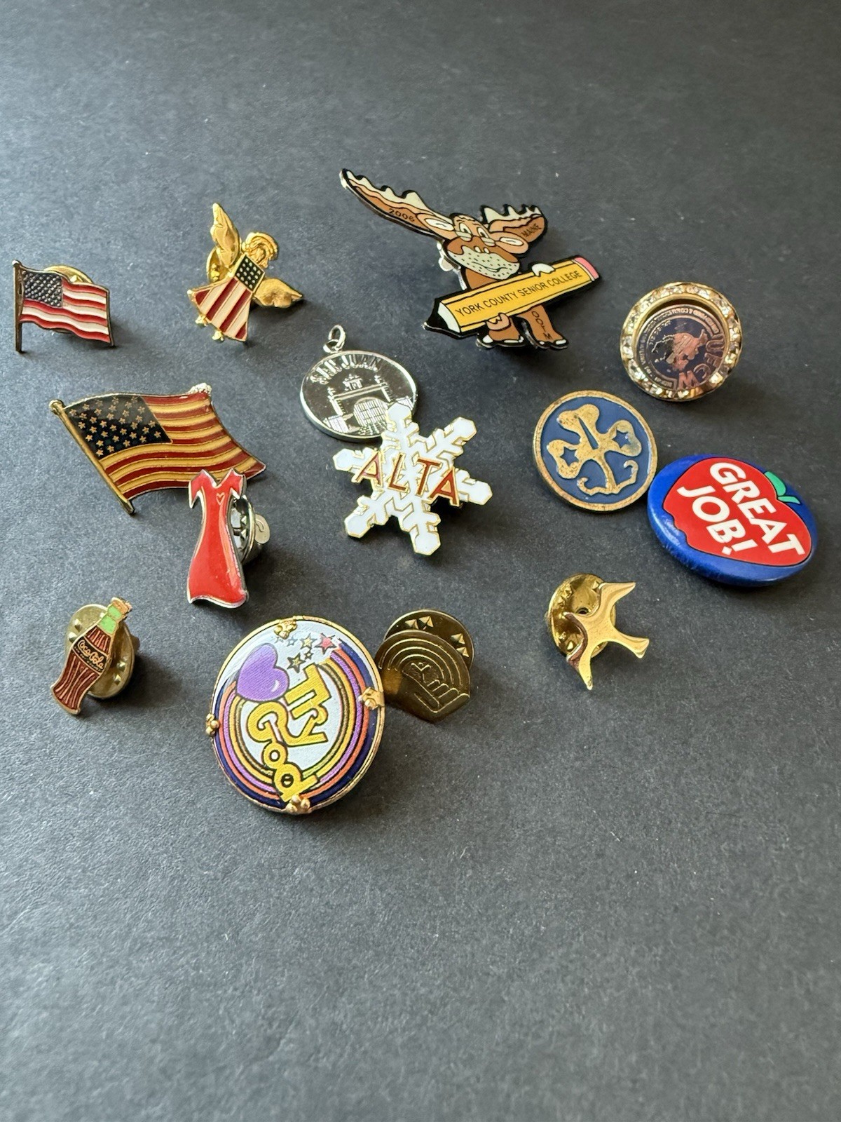 Vintage Pin Badge Bundle Lot (16) Retro Whimsy Y2K 70s 80s 90s Art To Wear