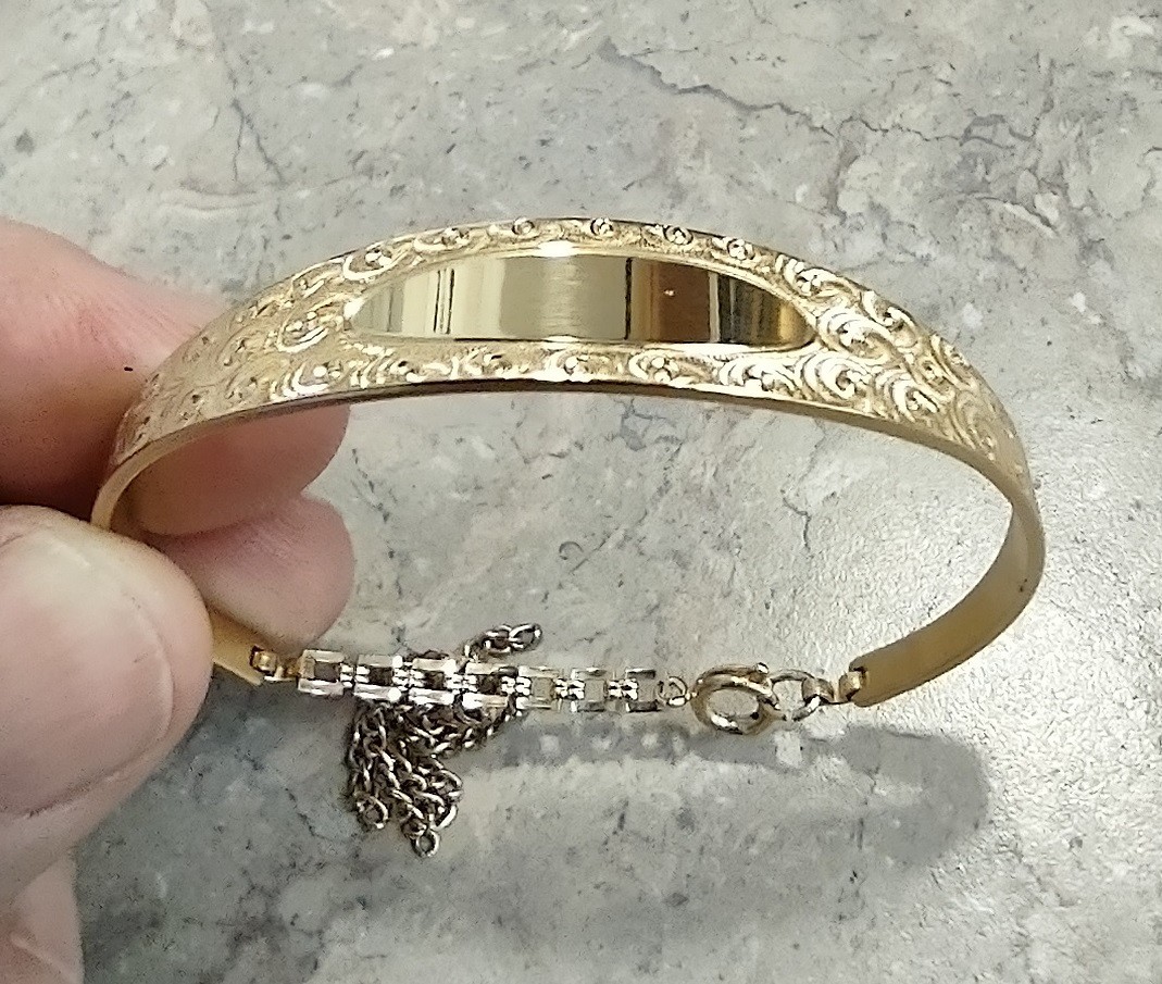 Jacoby Bender Gold Tone ID Bracelet- 1960’s Bracelet – Jacoby Bender, Engravable