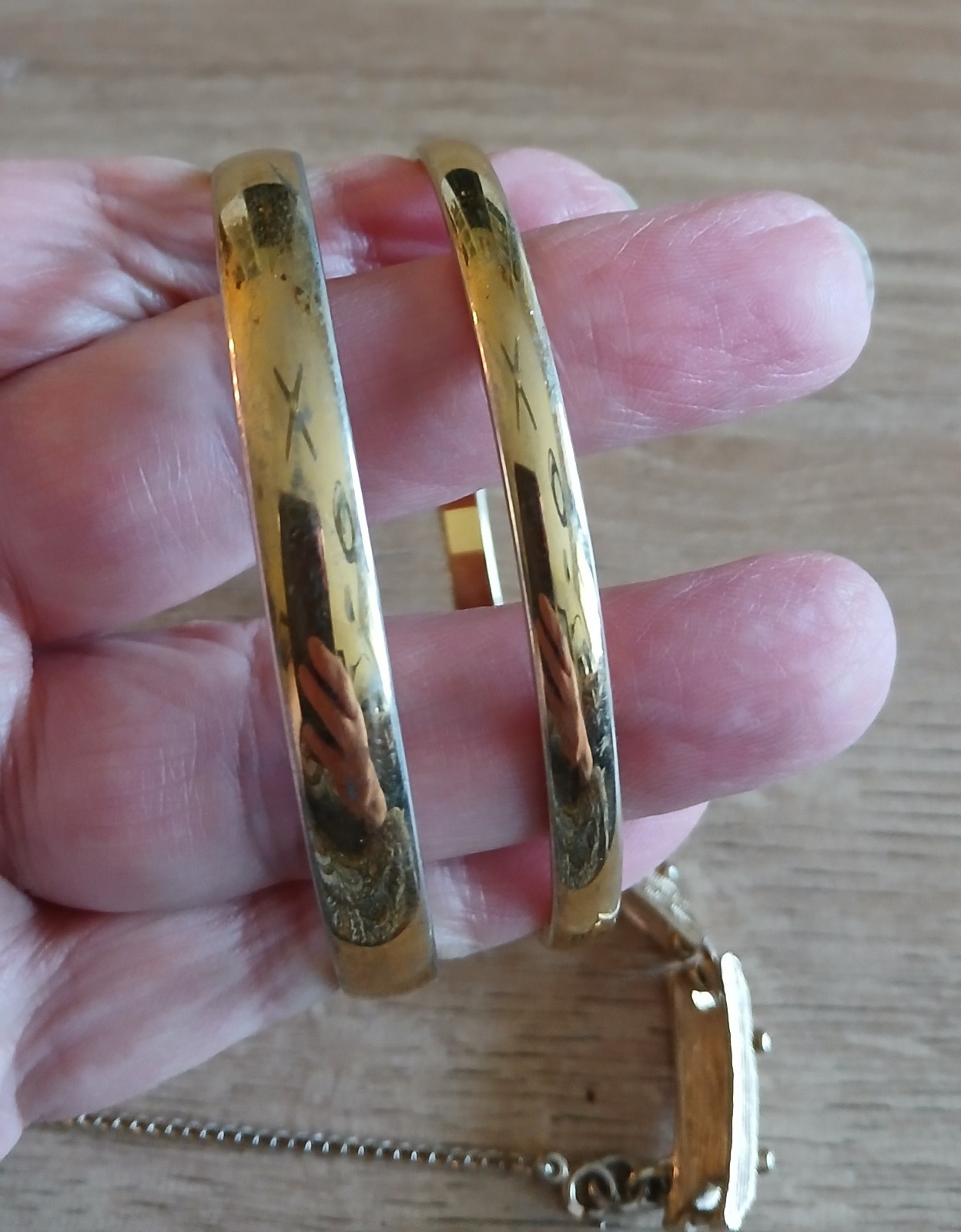 Lot 3 Vintage Bracelet MONET Gold Tone 7,5″